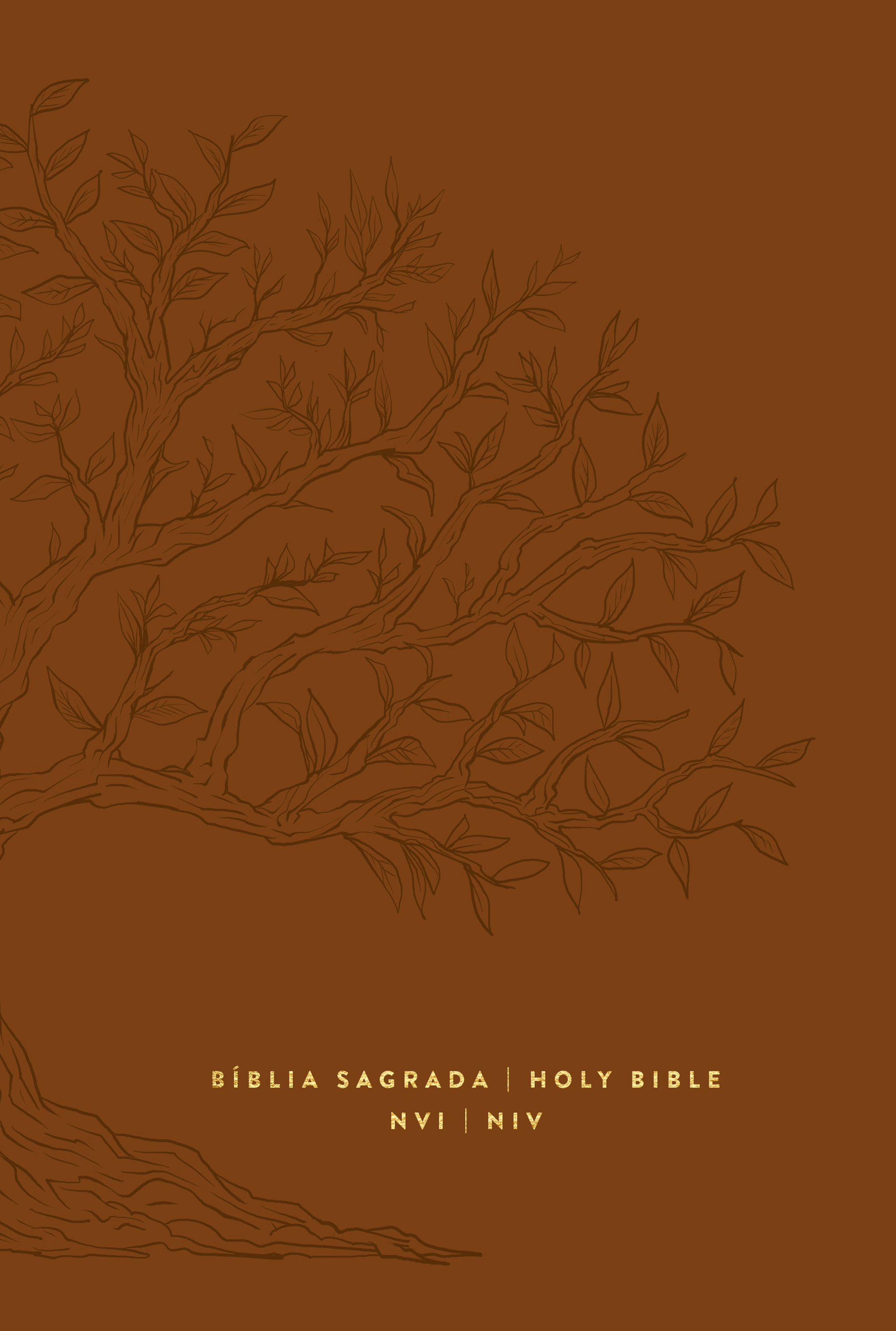 Bíblia Bilíngue NVI/NIV, Português/Inglês, Caramelo, Leitura Perfeita