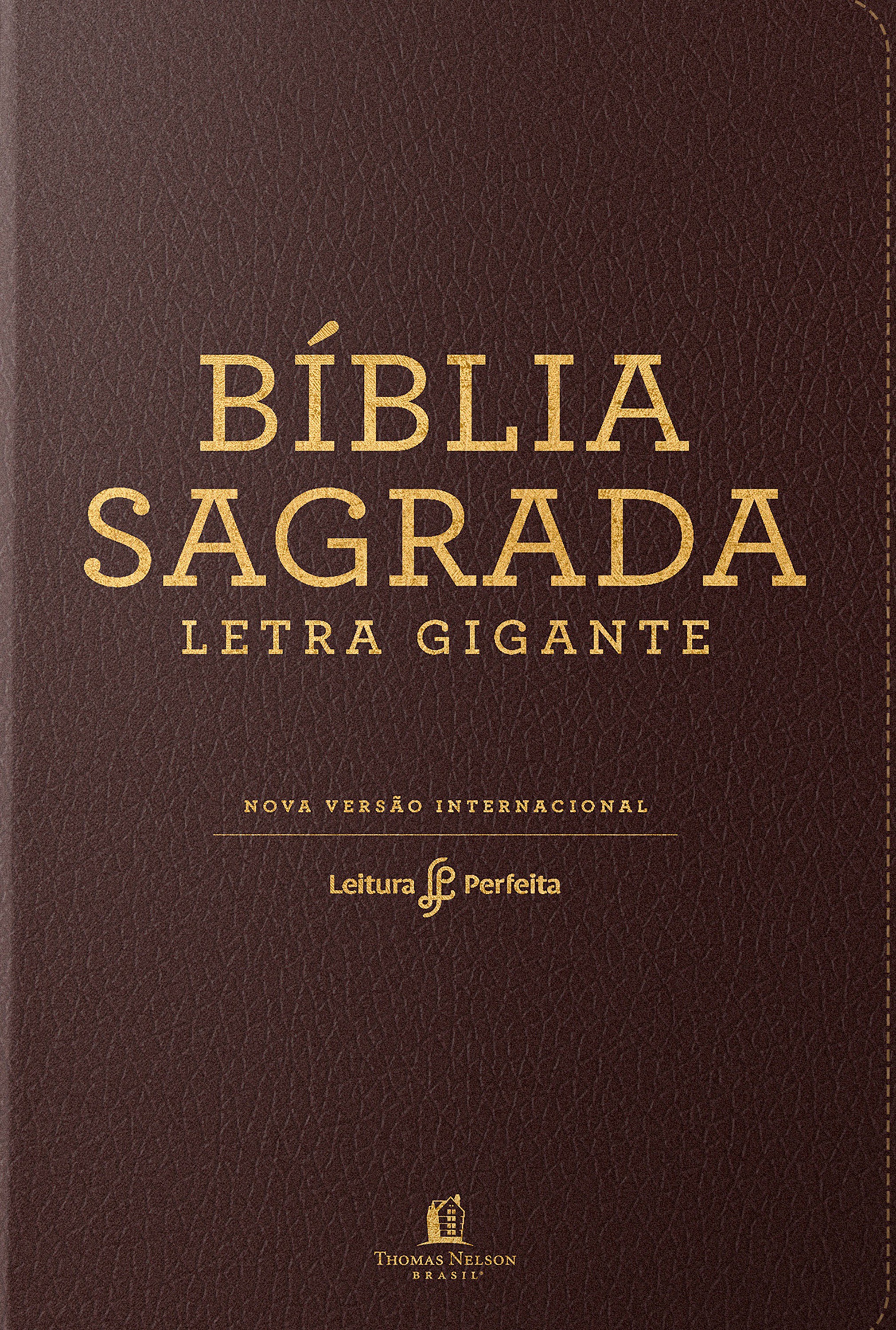 Bíblia NVI, Couro Soft, Marrom, Letra Gigante, Leitura Perfeita