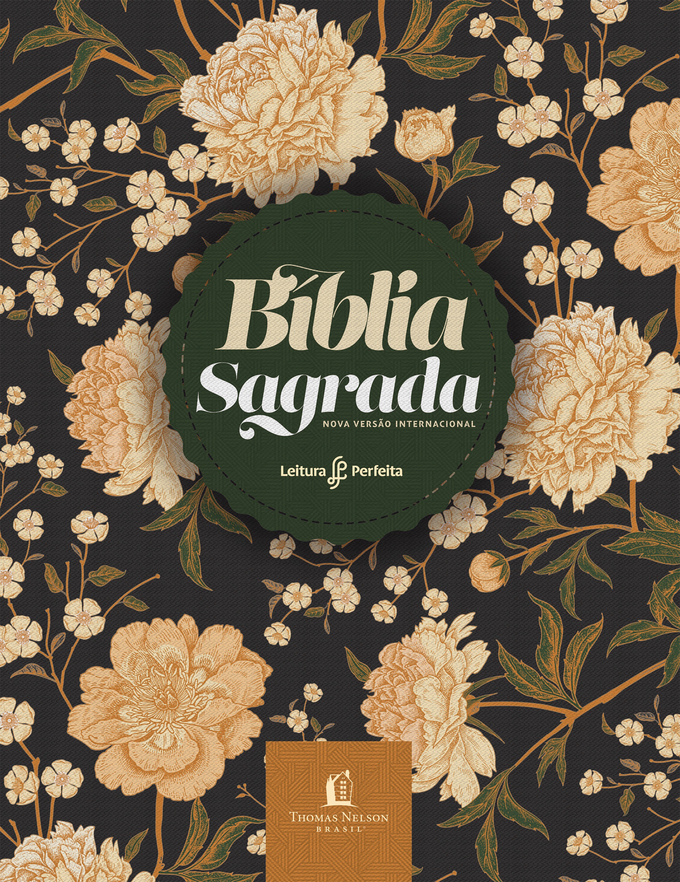 Bíblia Sagrada NVI, Couro Soft, Flores, Espaço Anotações, Leitura Perfeita