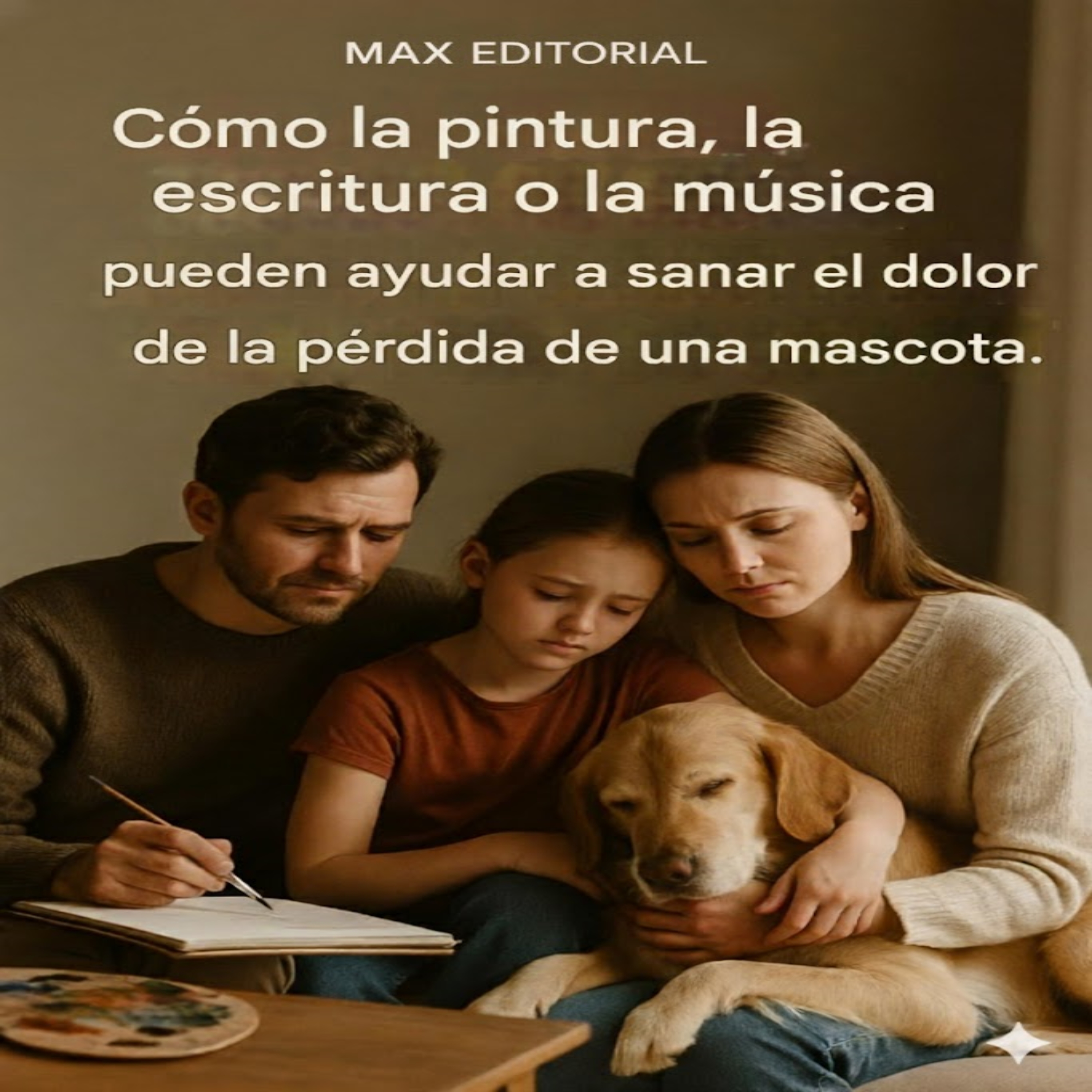 Cómo la pintura, la escritura o la música pueden ayudar a sanar el dolor por la pérdida de una mascota.