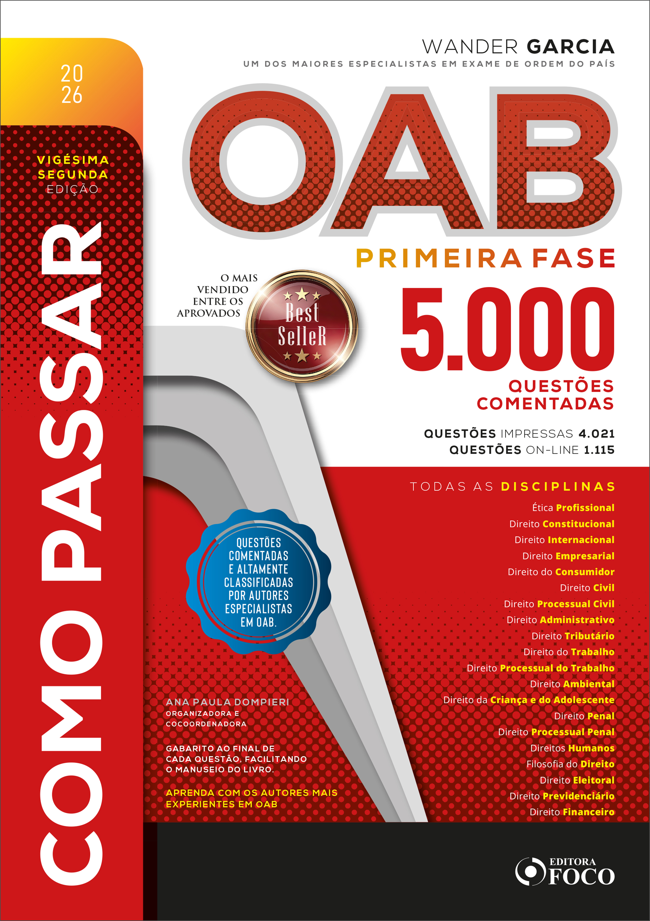 Como passar na OAB 1ª fase: 5.000 questões comentadas - 22. ed. - 2026