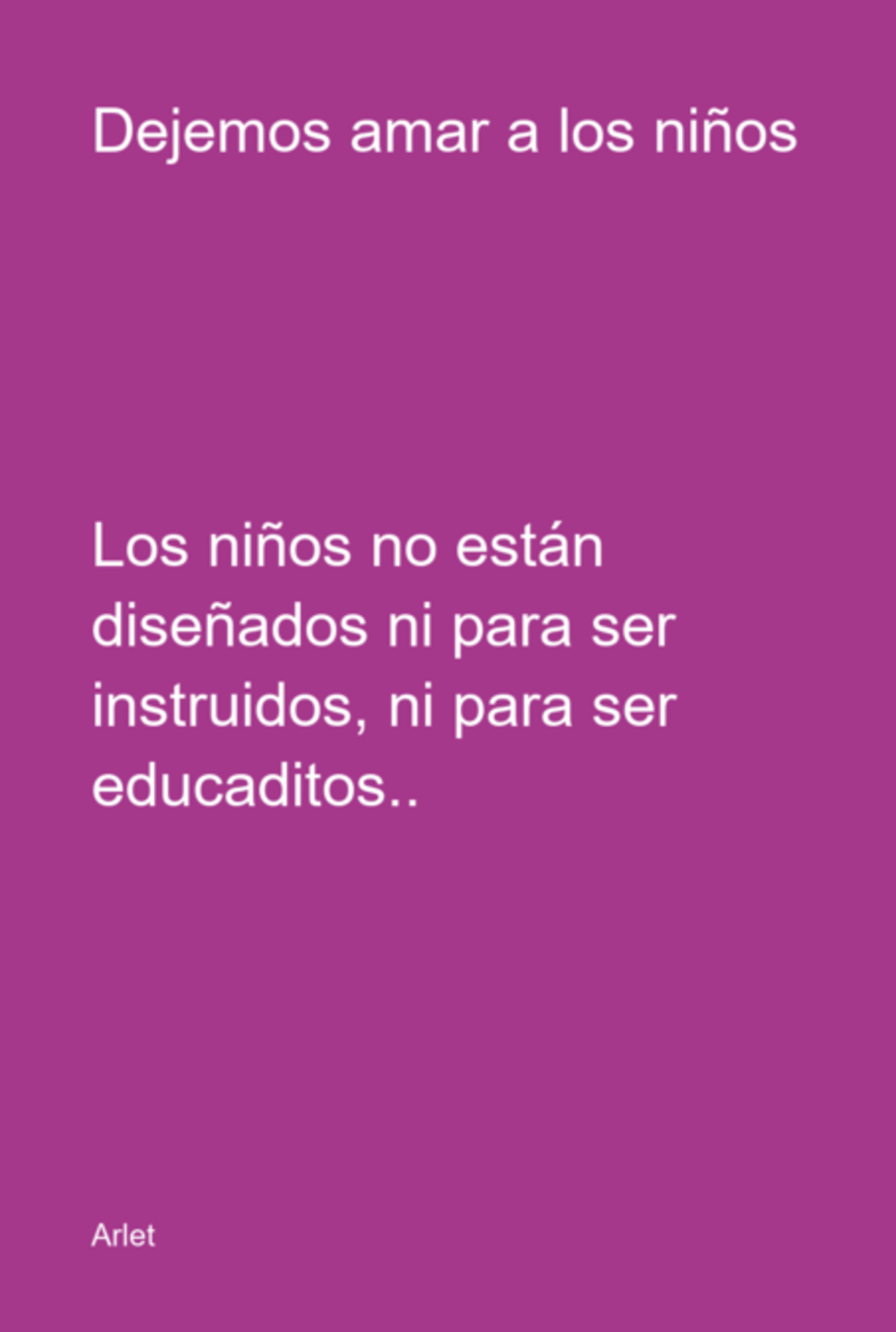 Dejemos Amar A Los Niños