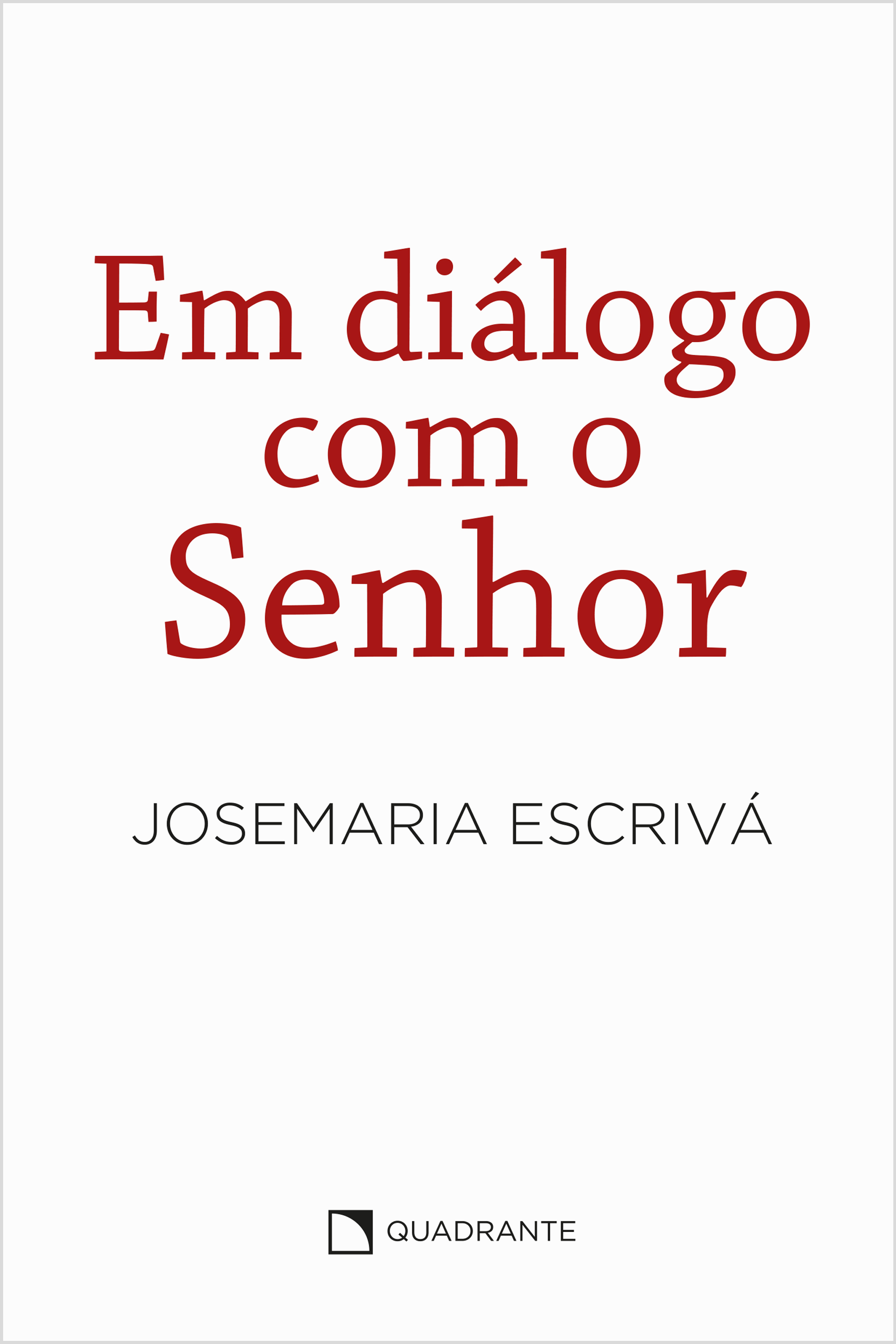Em diálogo com o Senhor - Capa branca