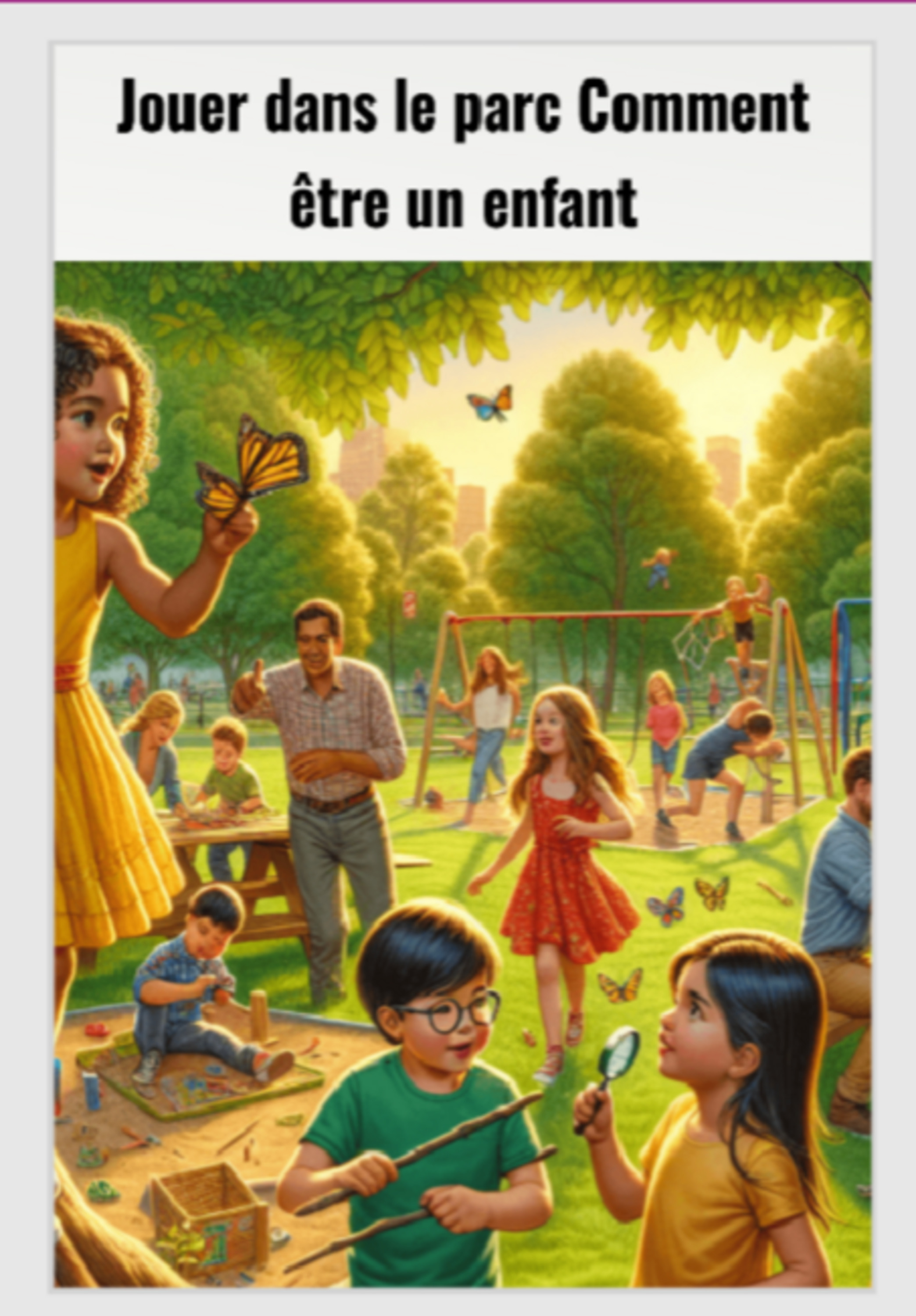 Jour Dans Le Parc Comment Être Un Enfant