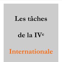 Les tâches de la Quatrième Internationale