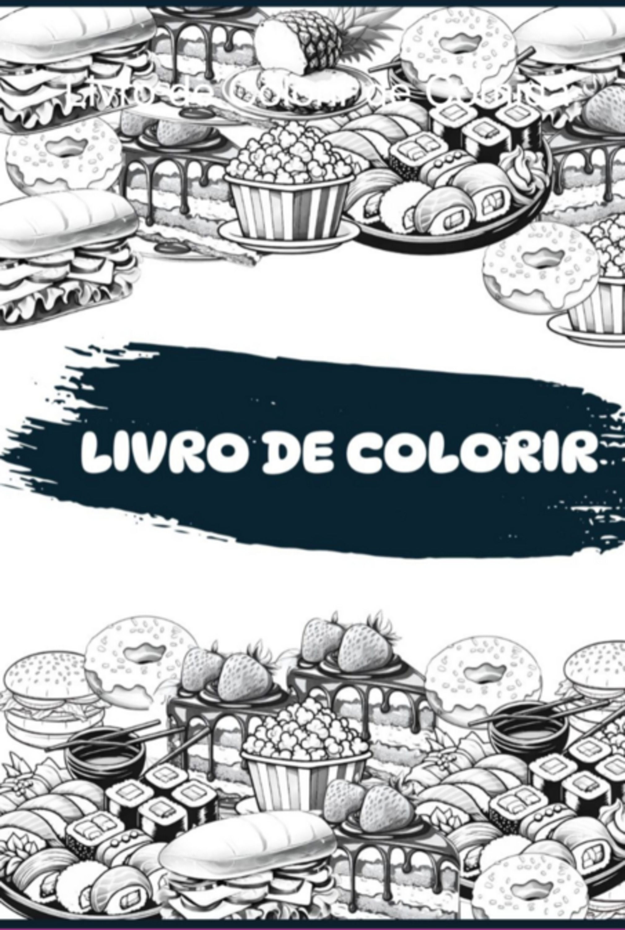 Livro De Colorir De Comida