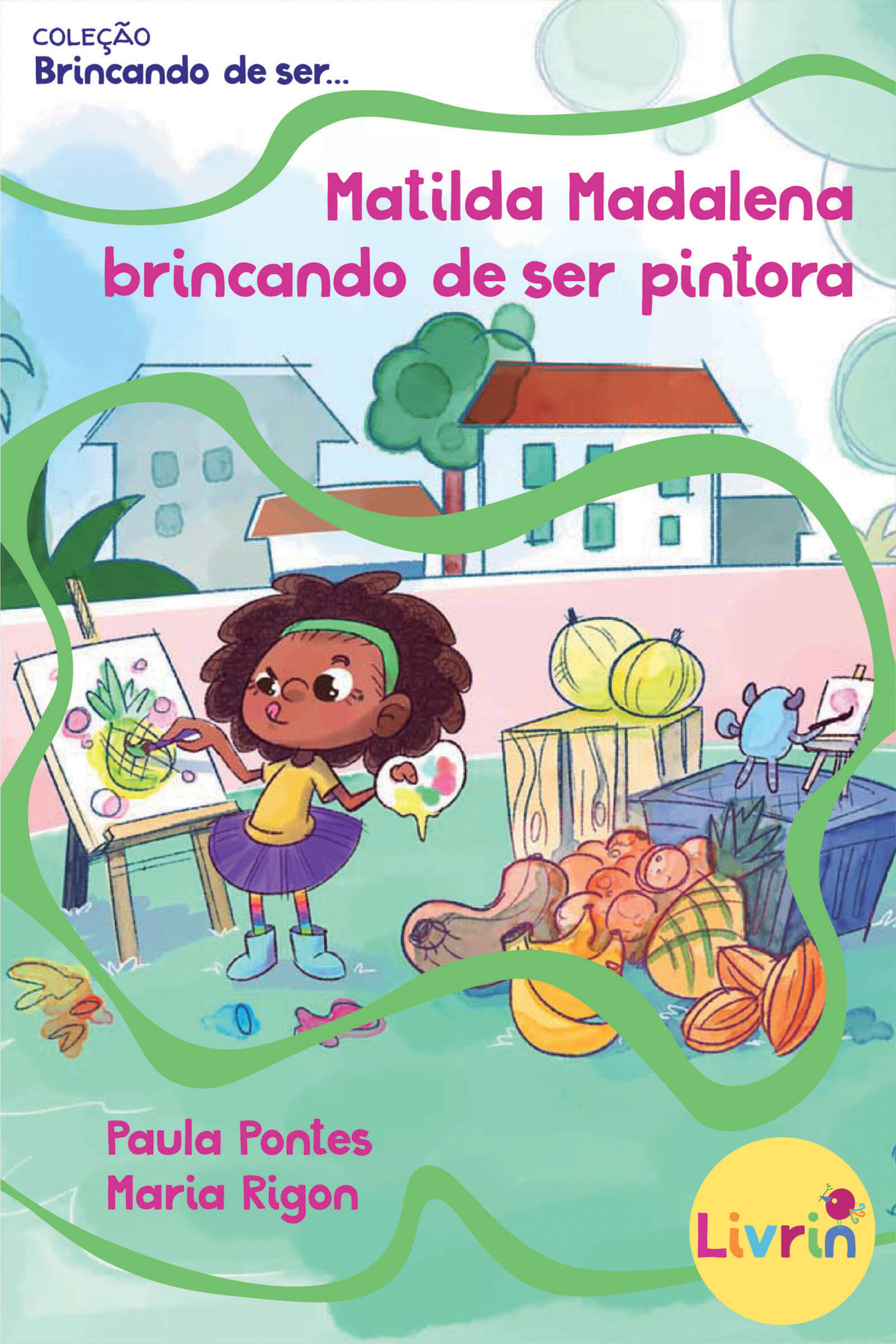 Matilda Madalena brincando de ser pintora