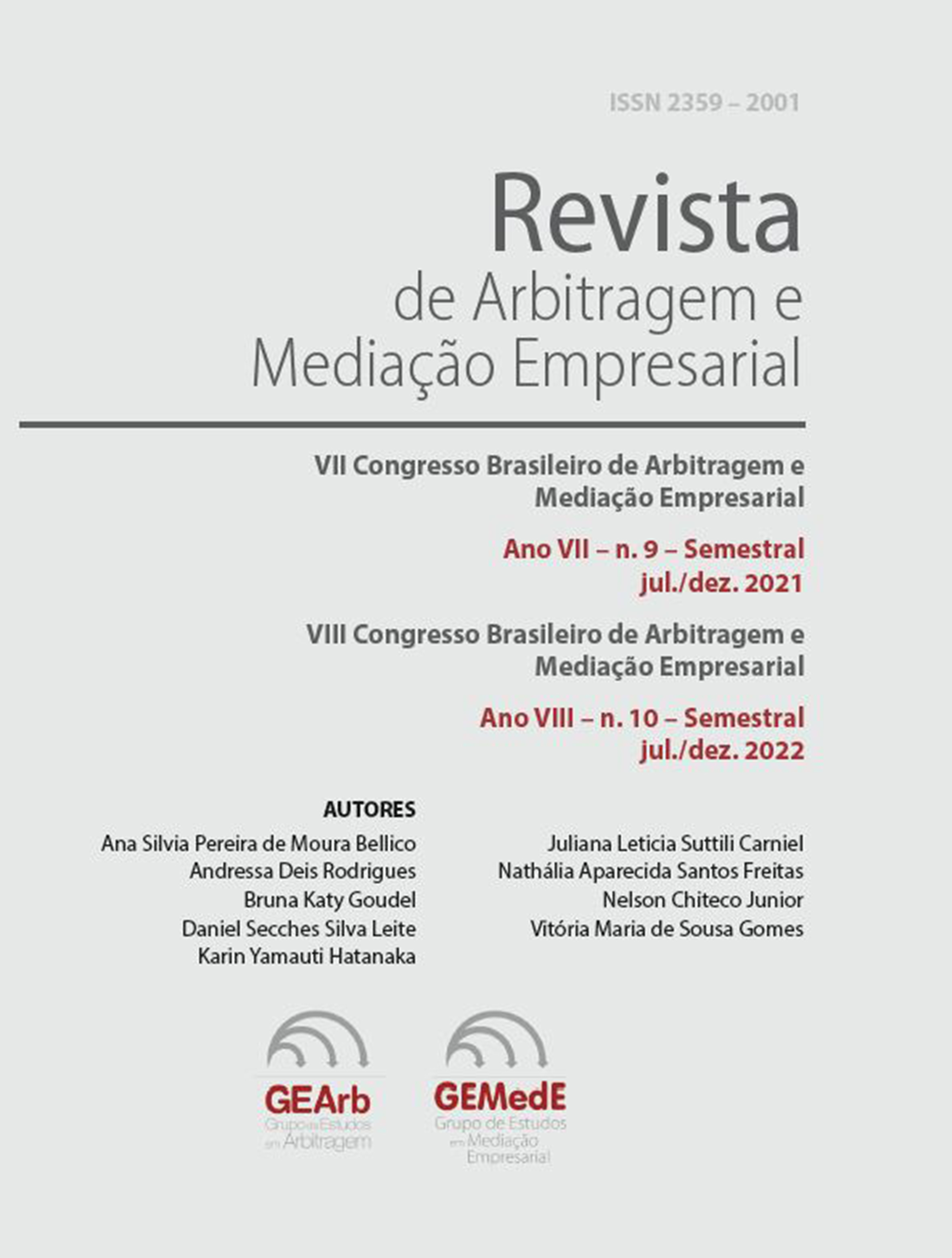 Revista de Arbitragem e Mediação Empresarial – Números 9 e 10