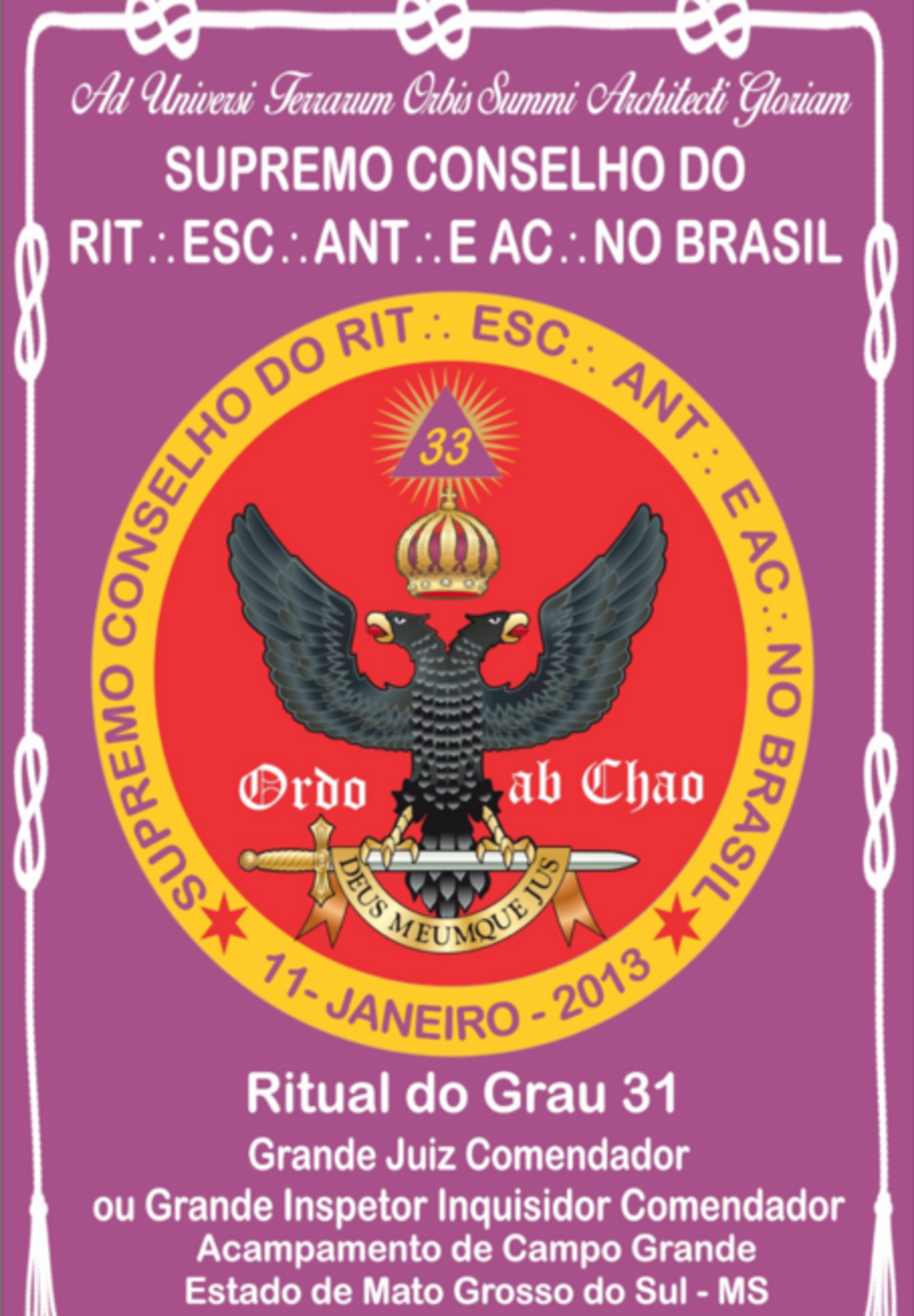 Ritual Do Grau 31 Grande Juiz Comendador Ou Grande Inspetor Inquisidor Comendador