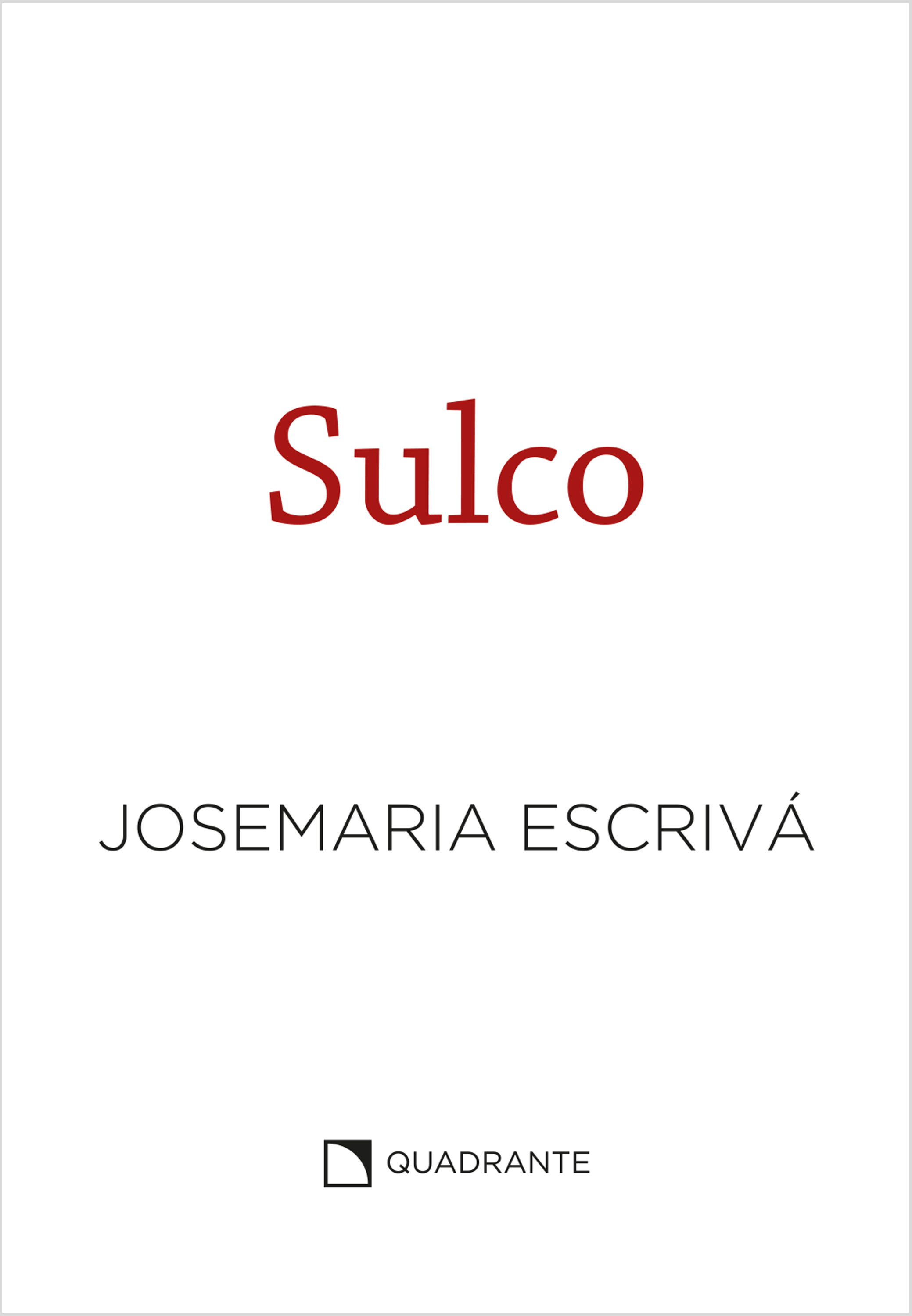 Sulco - Capa branca
