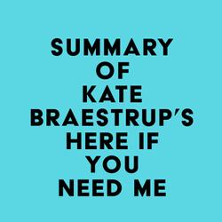 Summary of Kate Braestrup's Here If You Need Me