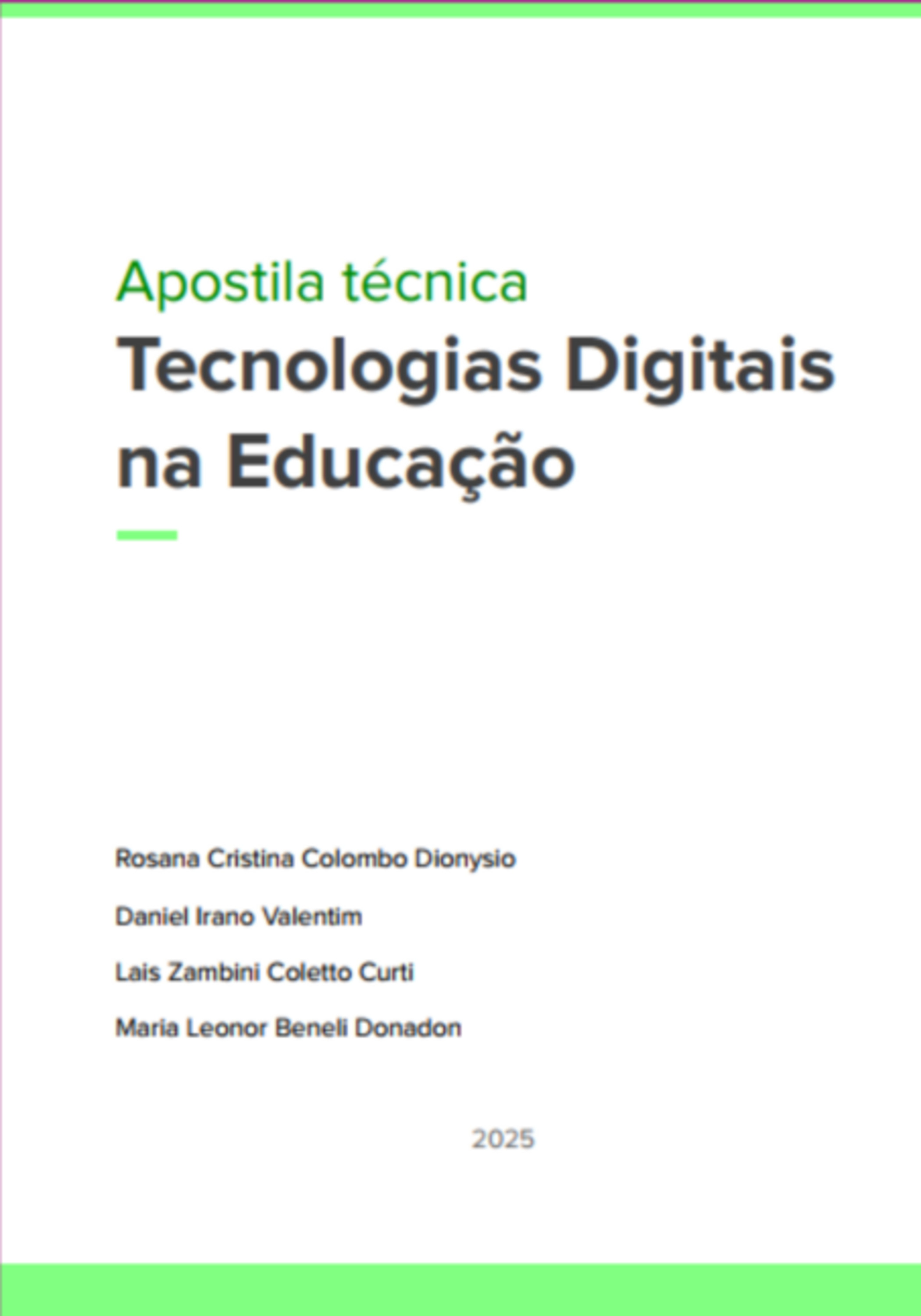 Tecnologias Digitais Na Educação