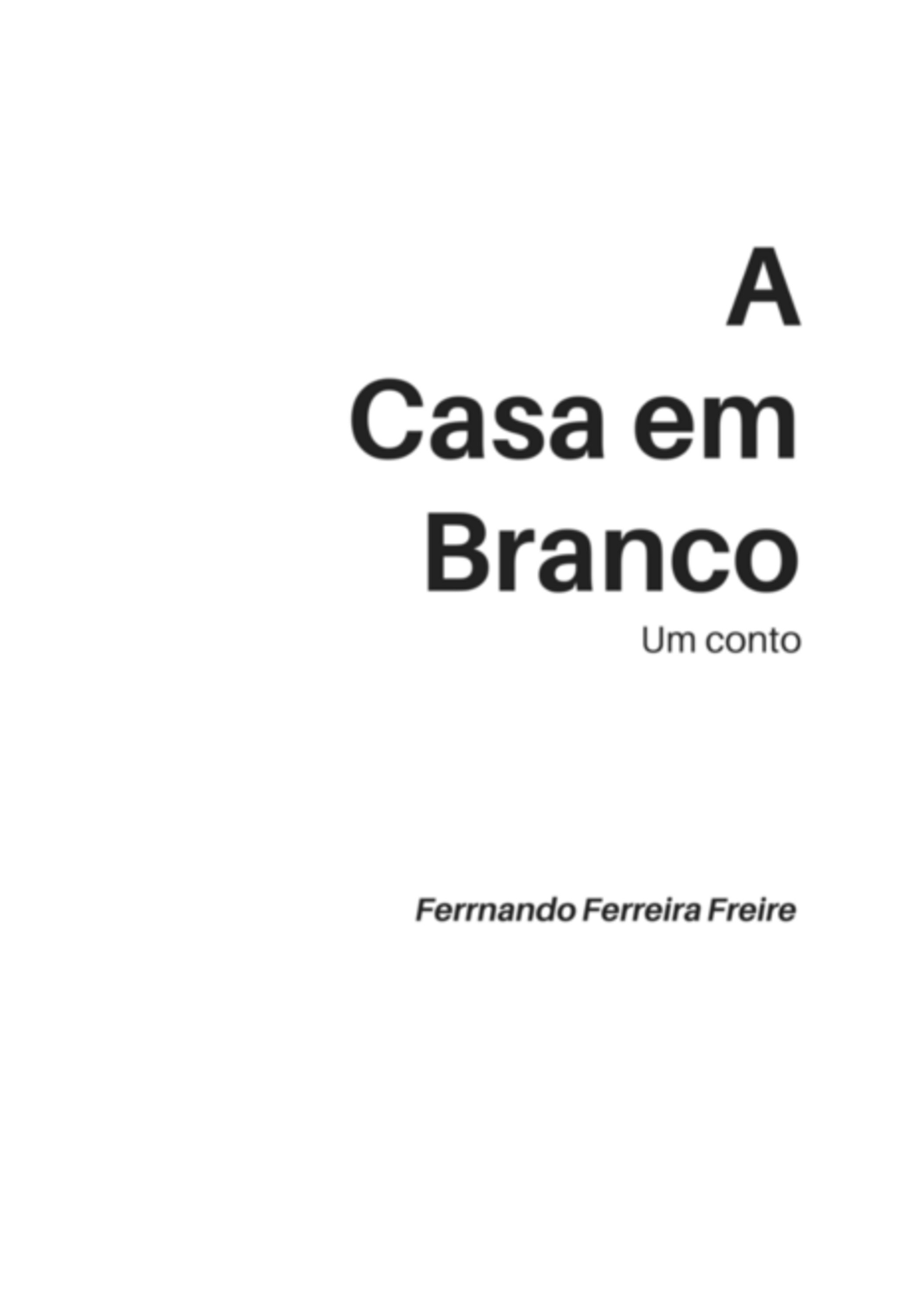 A Casa Em Branco