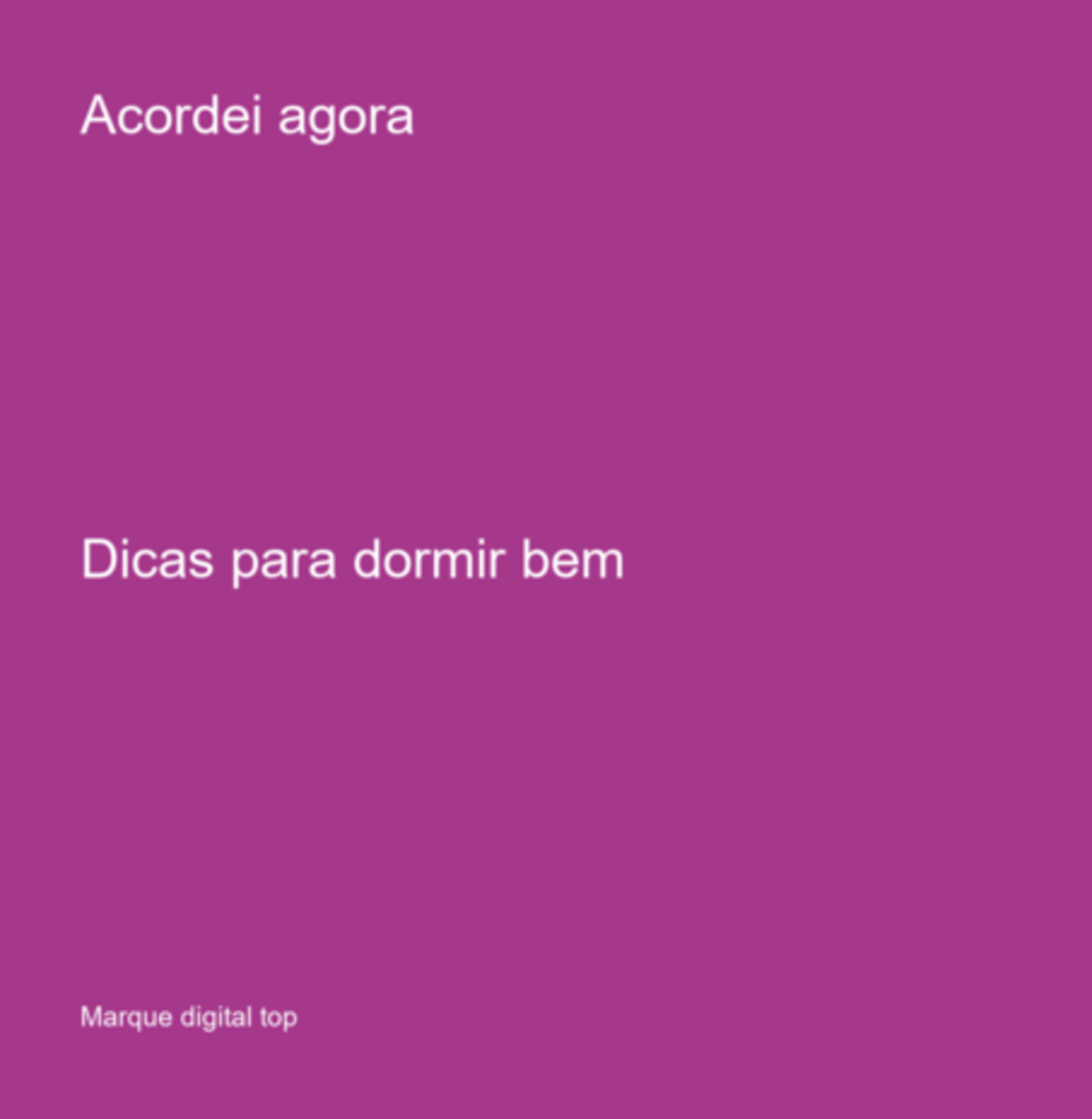 Acordei Agora