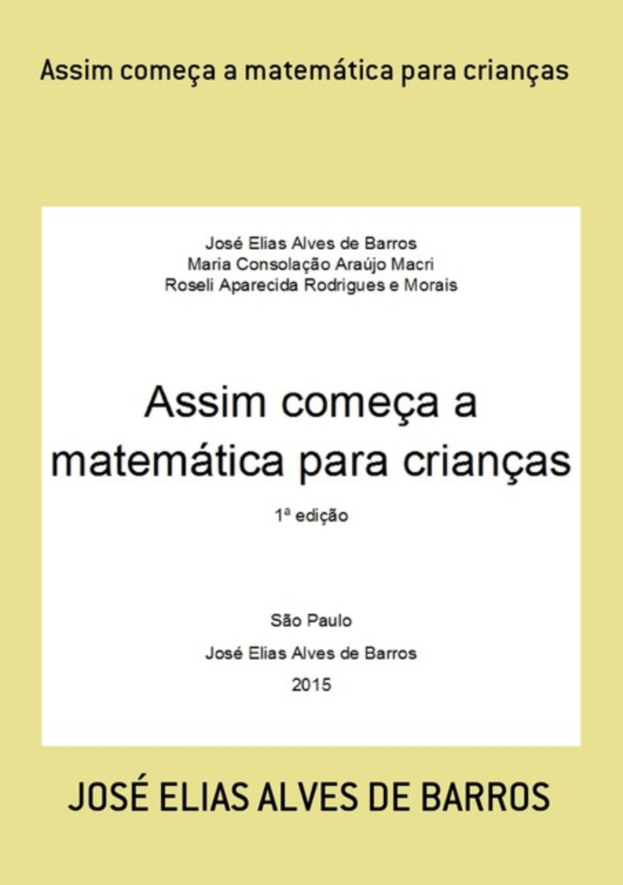 Assim Começa A Matemática Para Crianças