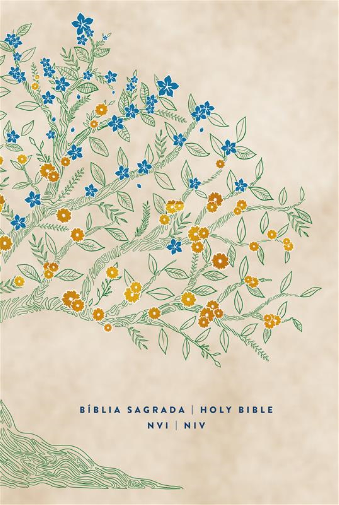 Bíblia Bilíngue NVI/NIV, Português/Inglês, Couro-soft, Bege, Leitura Perfeita