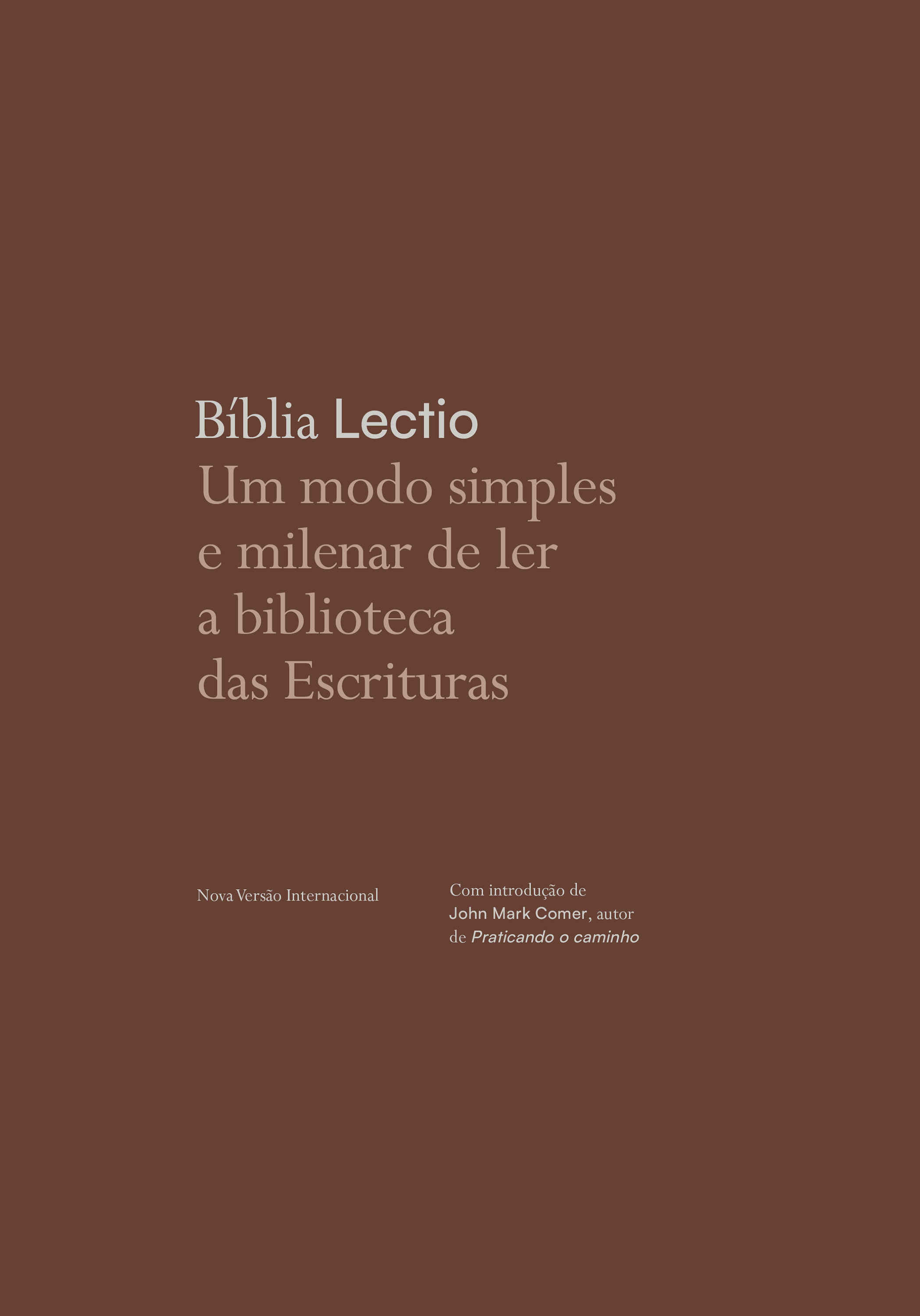 Bíblia Lectio, Nova Versão Internacional (NVI), tecido sobre capa dura