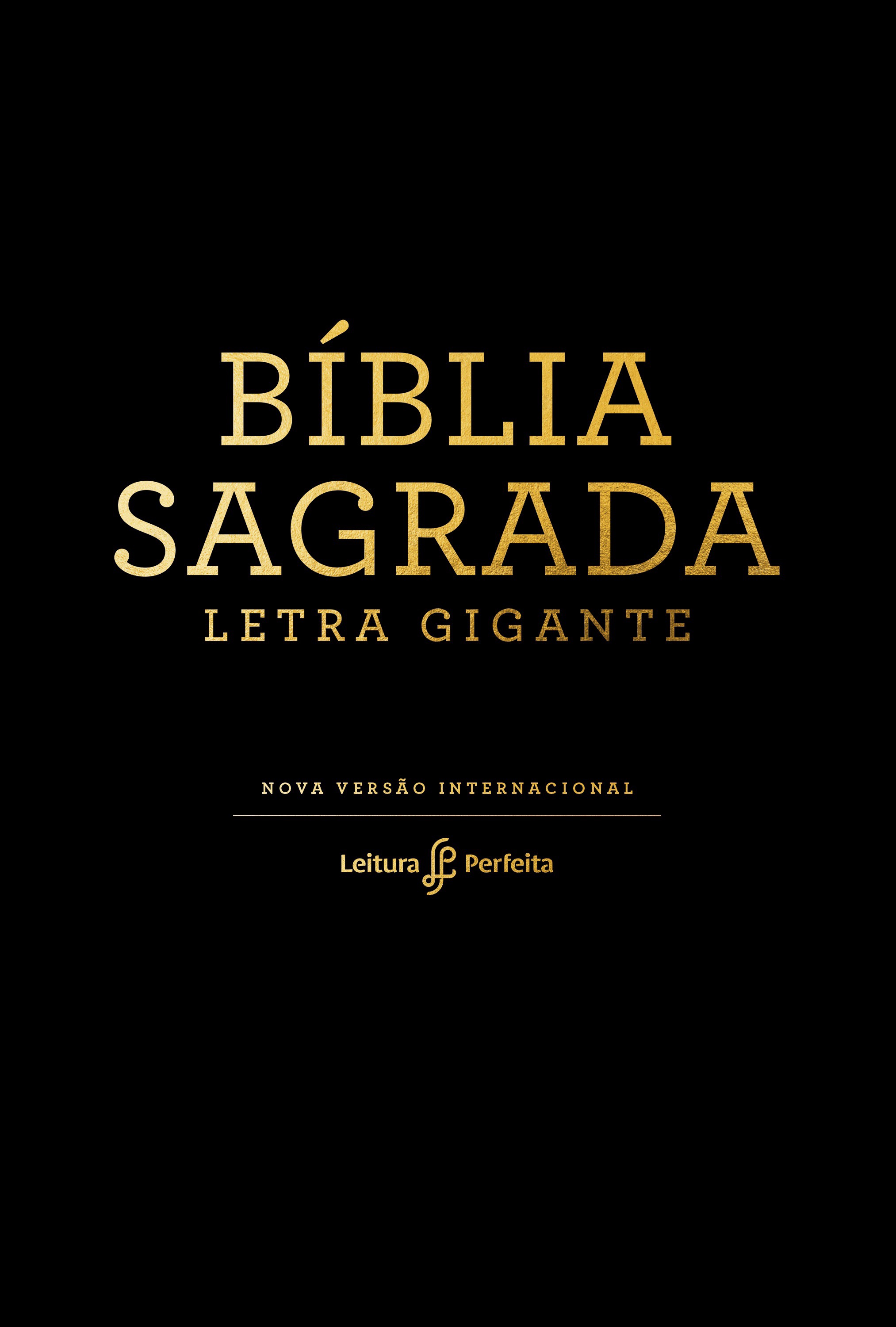 Bíblia NVI, Couro Soft, Preto, Letra Gigante, Leitura Perfeita