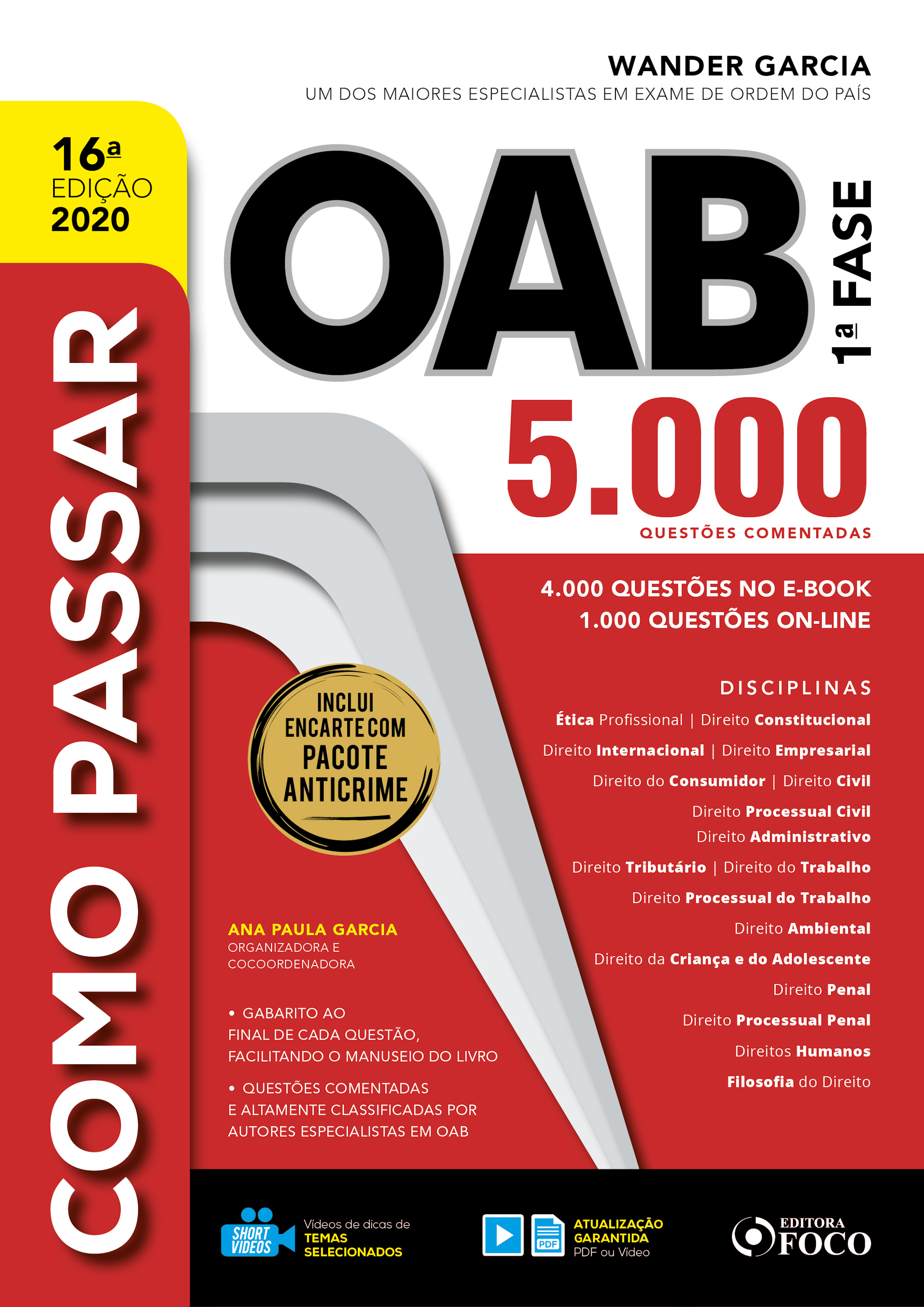 Como passar na OAB 1ª fase - 16. ed. - 2020.