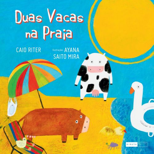 Duas vacas na praia