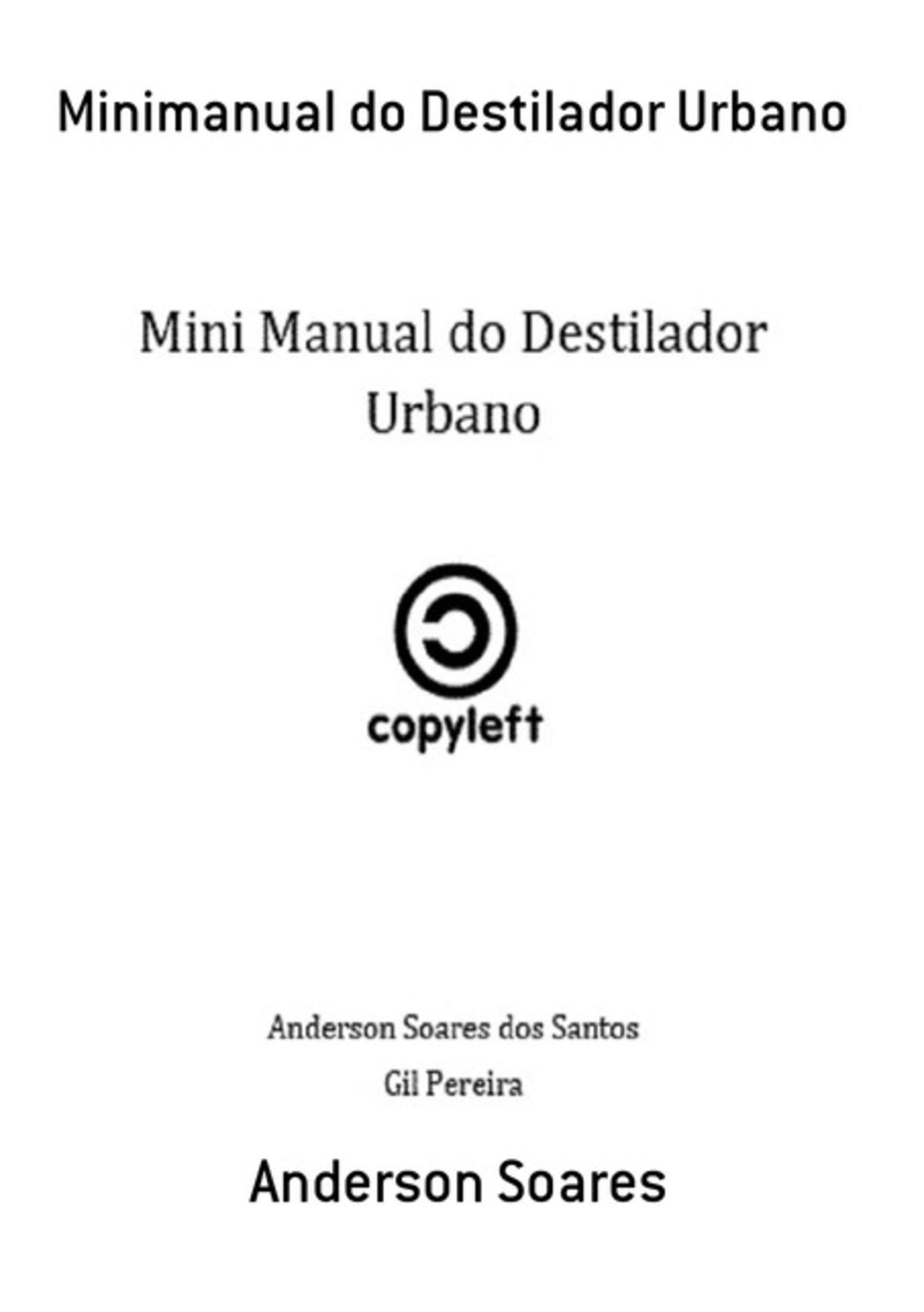 Minimanual Do Destilador Urbano