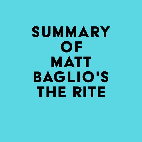 Summary of Matt Baglio's The Rite