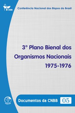 3º Plano Bienal dos Organismos Nacionais (1975-1976) - Documentos da CNBB 05 - Digital