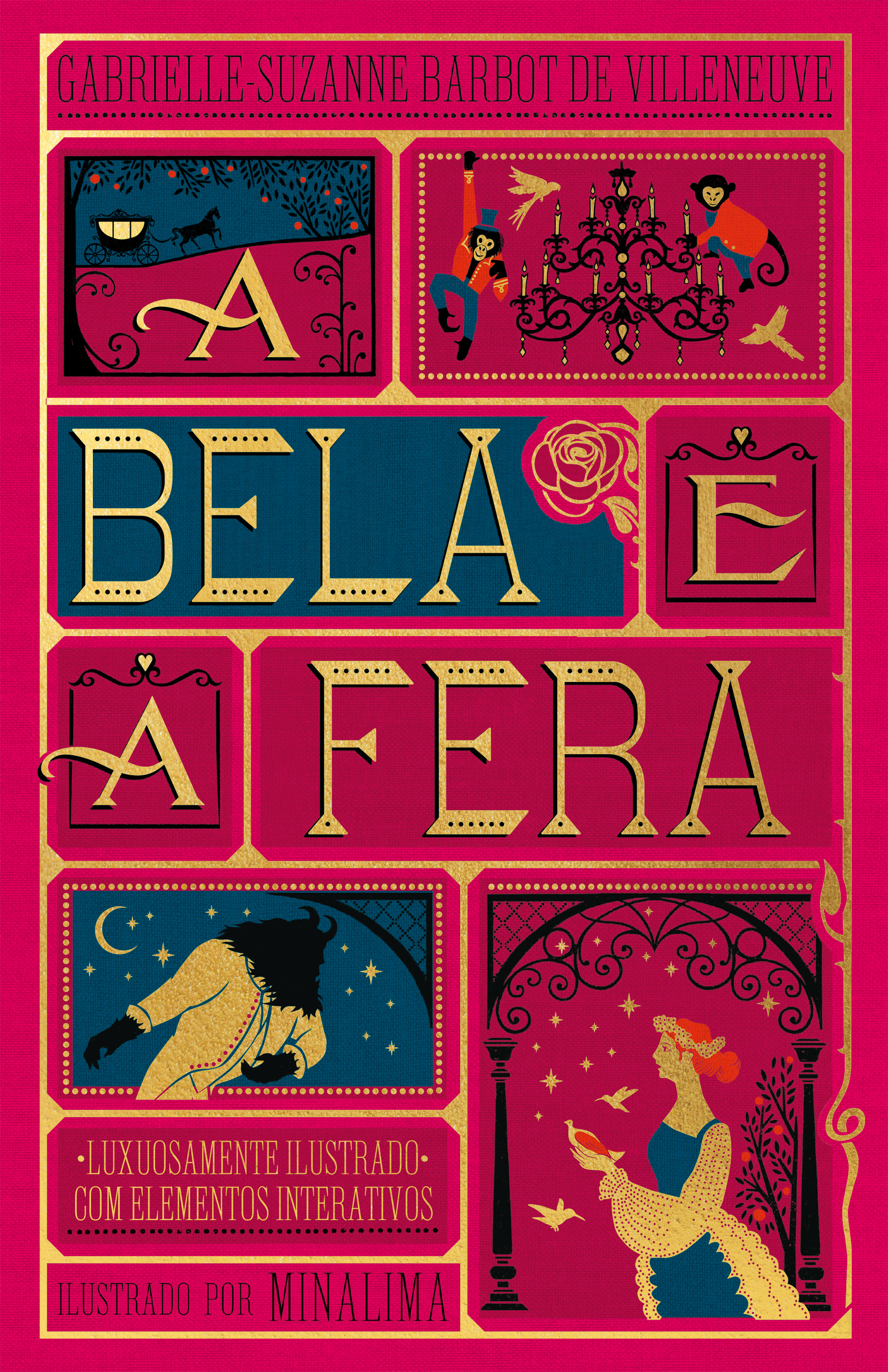 A Bela e a Fera – Edição de luxo ilustrada e com elementos interativos do estúdio MinaLima