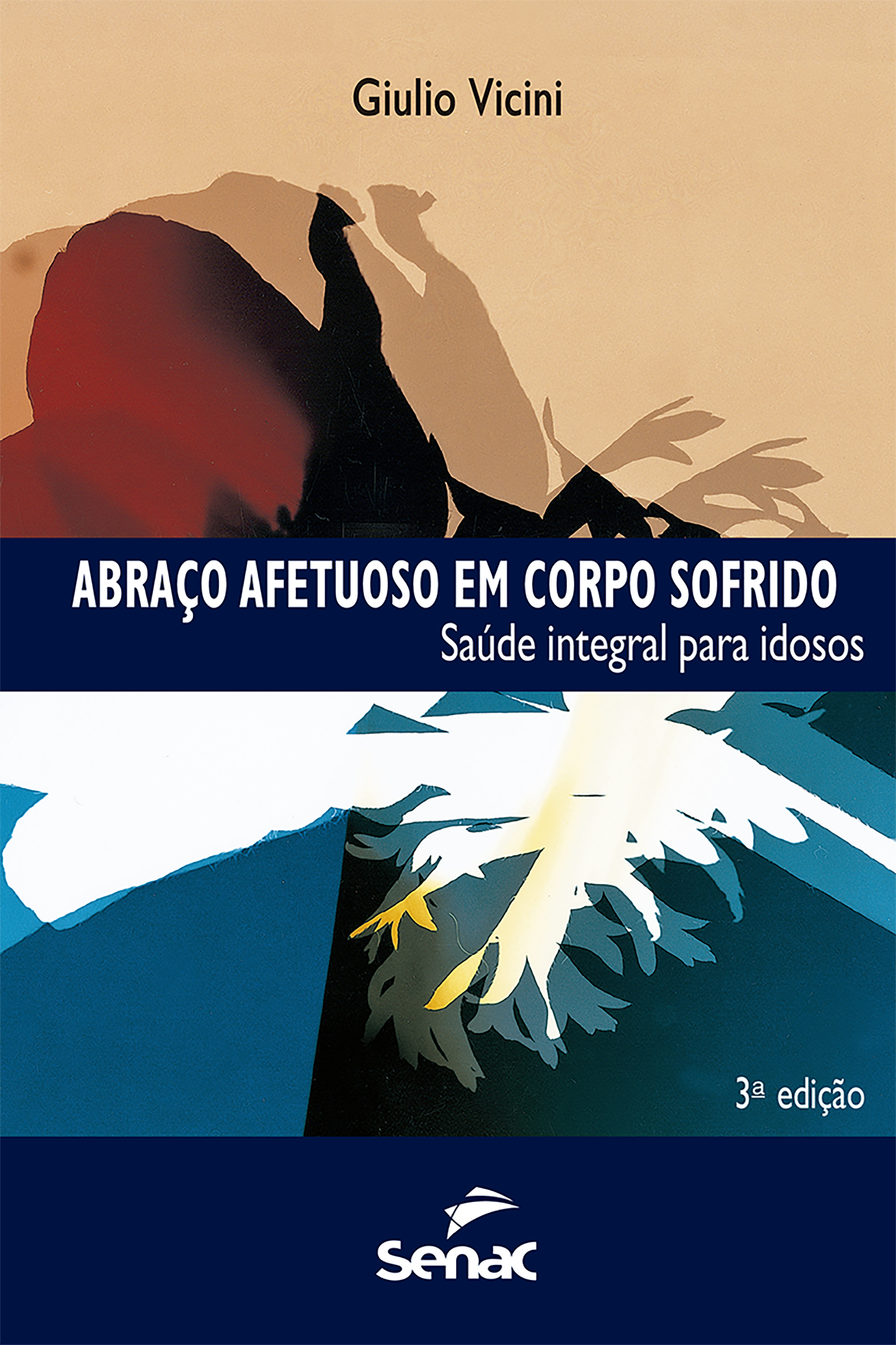 Abraço afetuoso em corpo sofrido