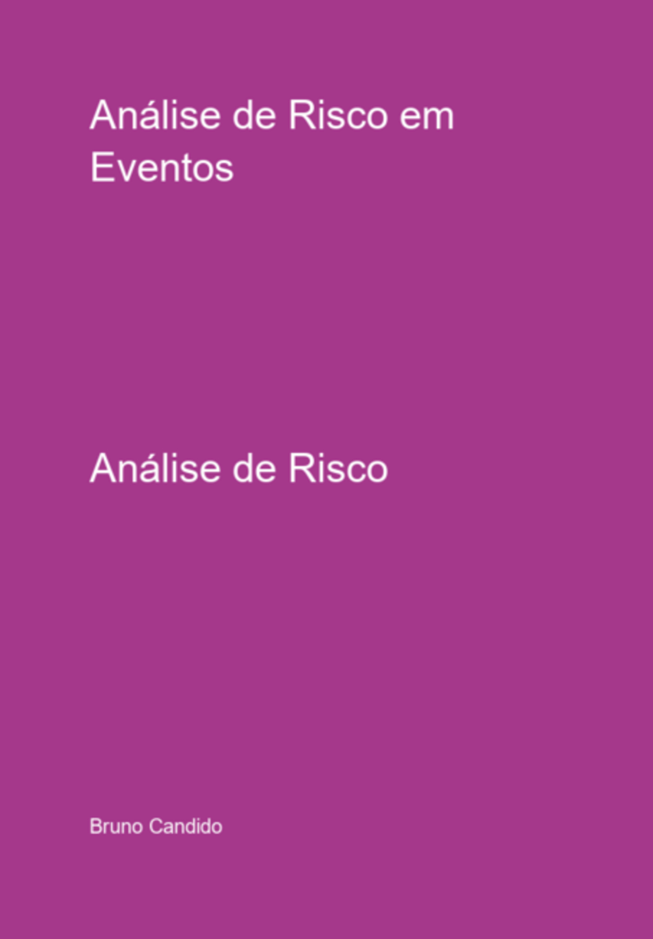 Análise De Risco Em Eventos