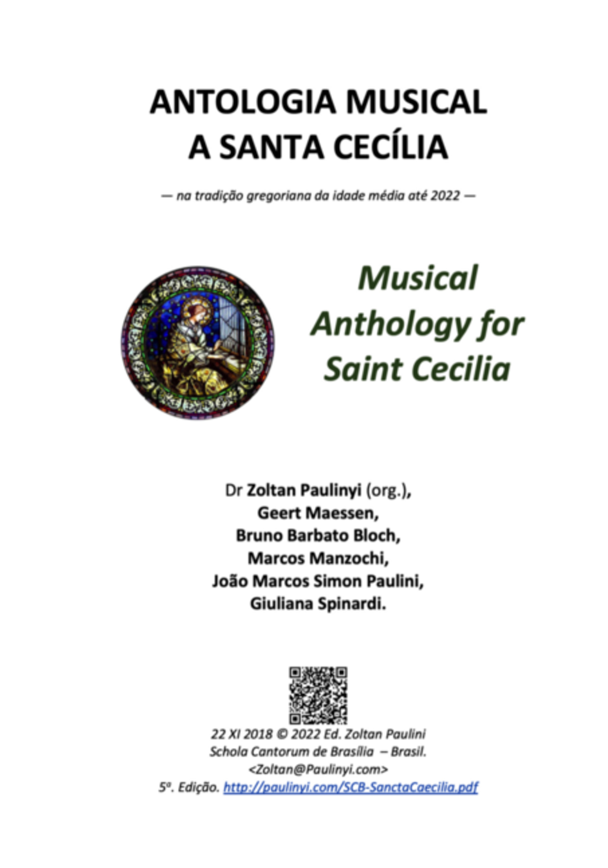 Antologia Musical A Santa Cecília (musical Anthology For Saint Cecilia)