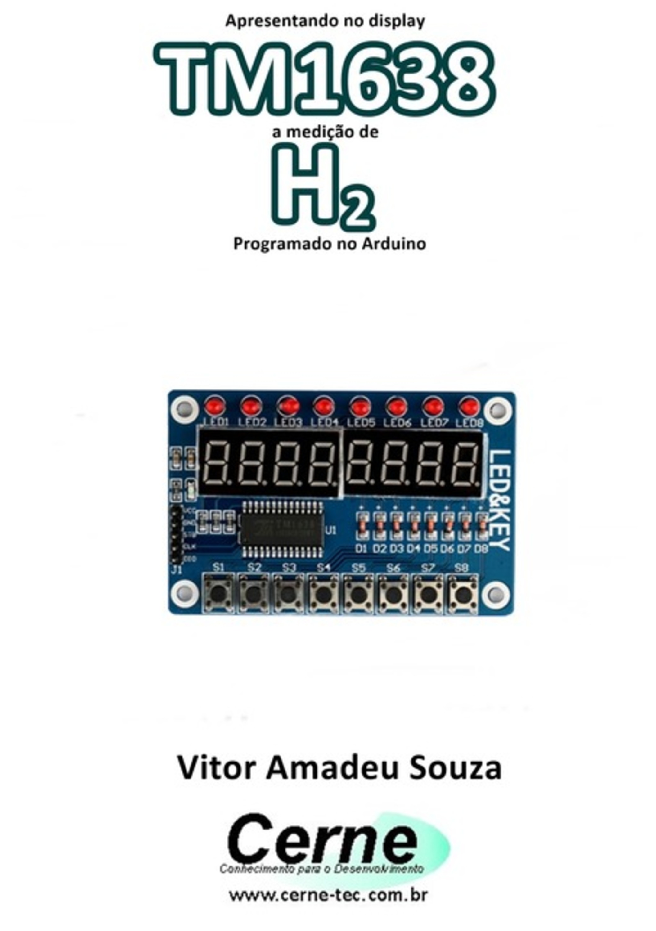 Apresentando No Display Tm1638 A Medição De H2 Programado No Arduino