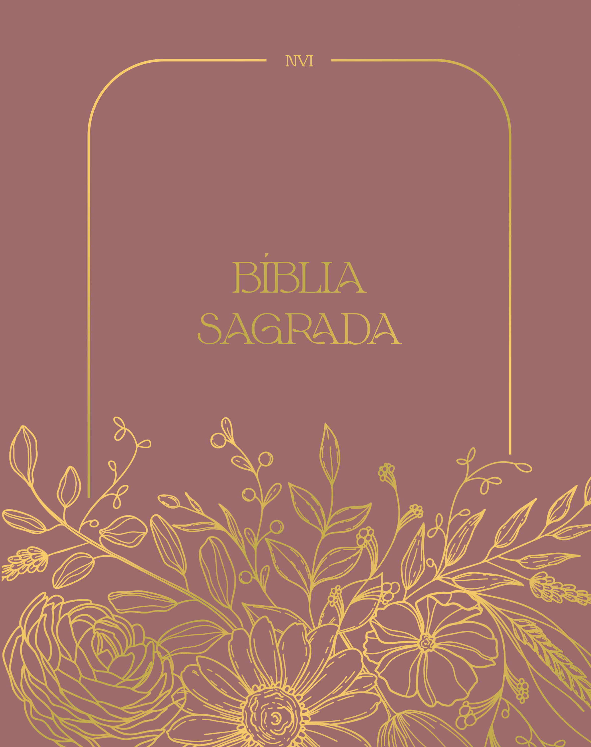 Bíblia NVI com Espaço para Anotações central, Capa dura rosa floral, Espiral, Leitura Perfeita