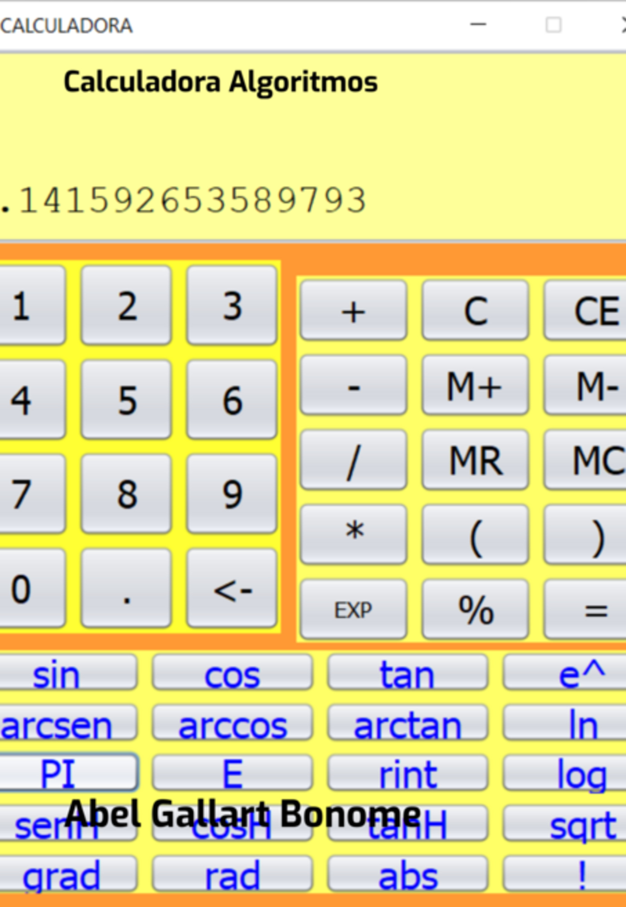 Calculadora Algoritmos