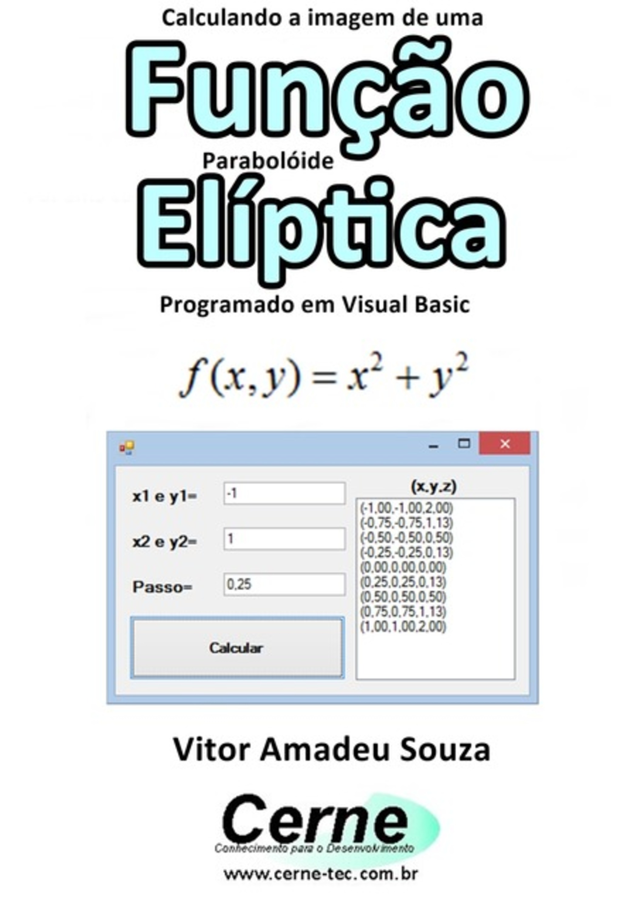 Calculando A Imagem De Uma Função Parabolóide Elíptica Programado Em Visual Basic