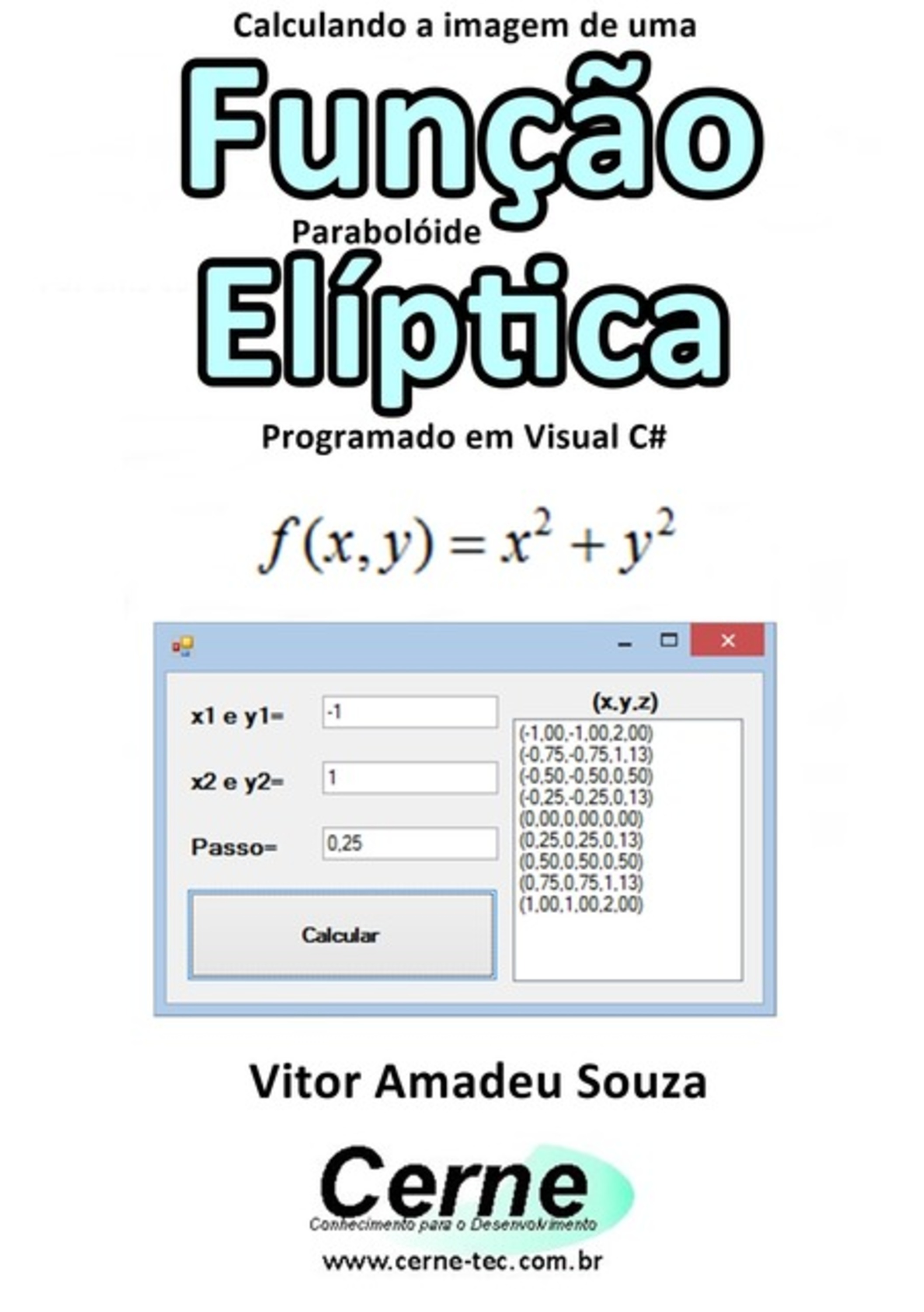 Calculando A Imagem De Uma Função Parabolóide Elíptica Programado Em Visual C#