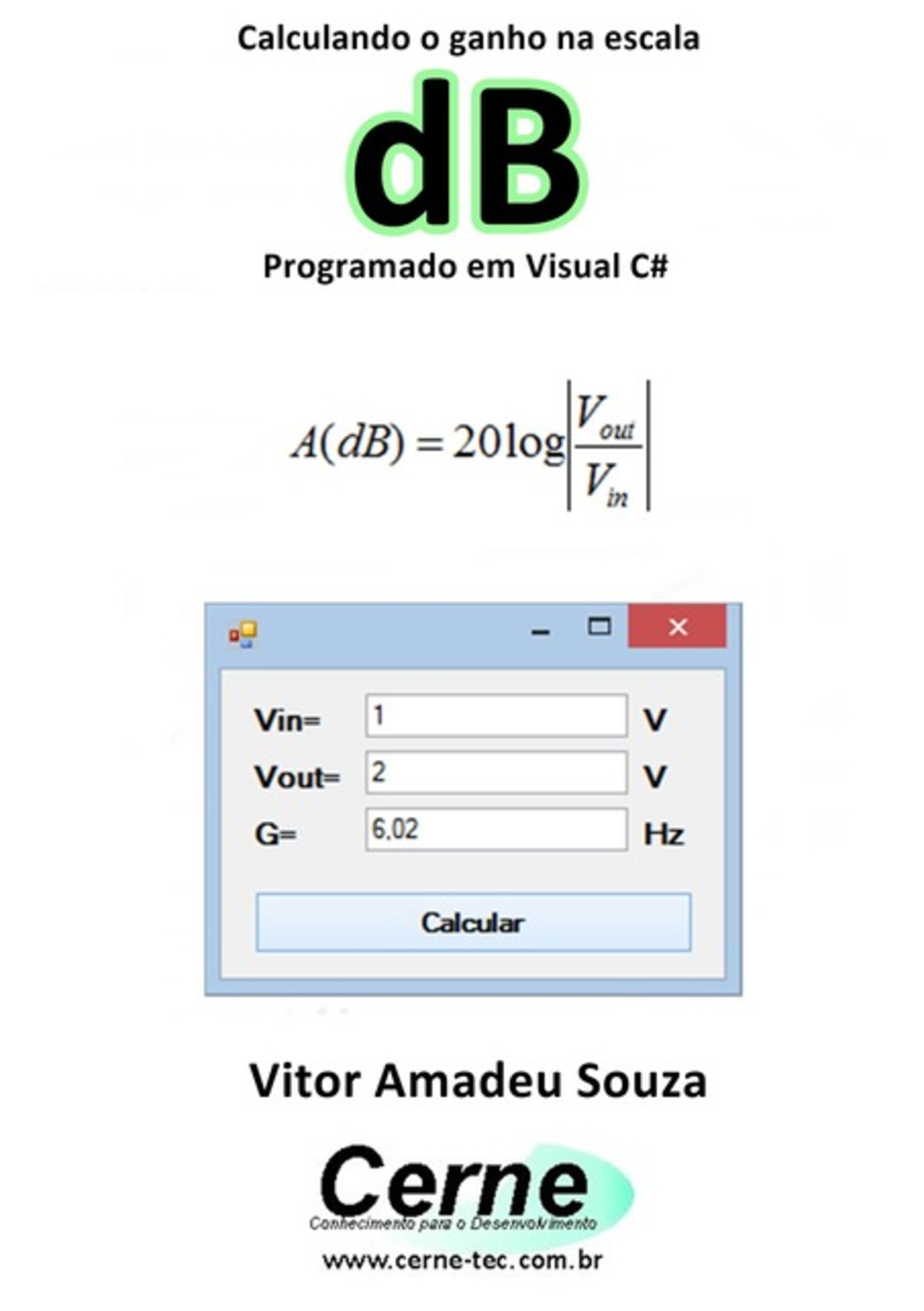 Calculando O Ganho Na Escala Db Programado Em Visual C#