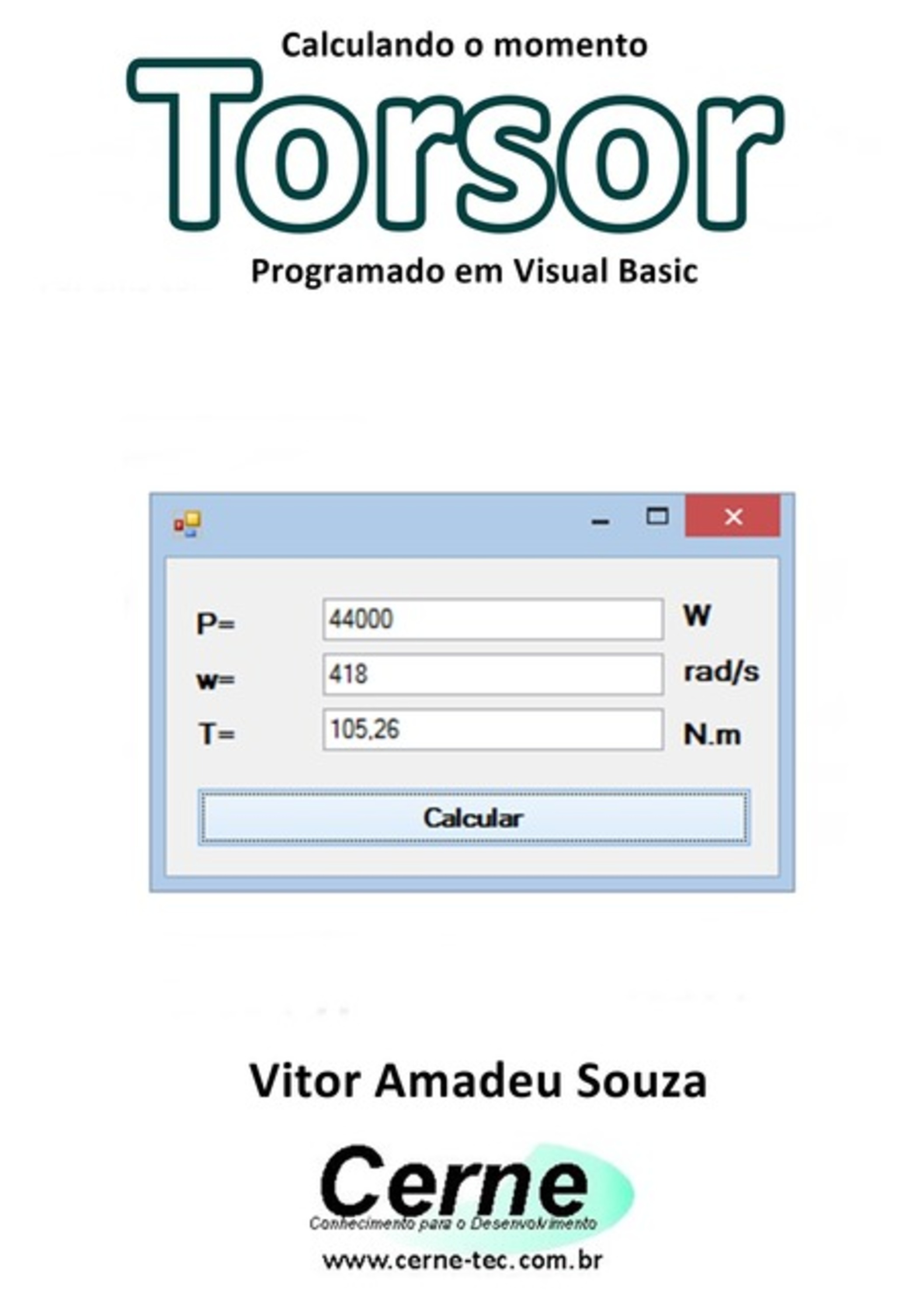 Calculando O Momento Torsor Programado Em Visual Basic