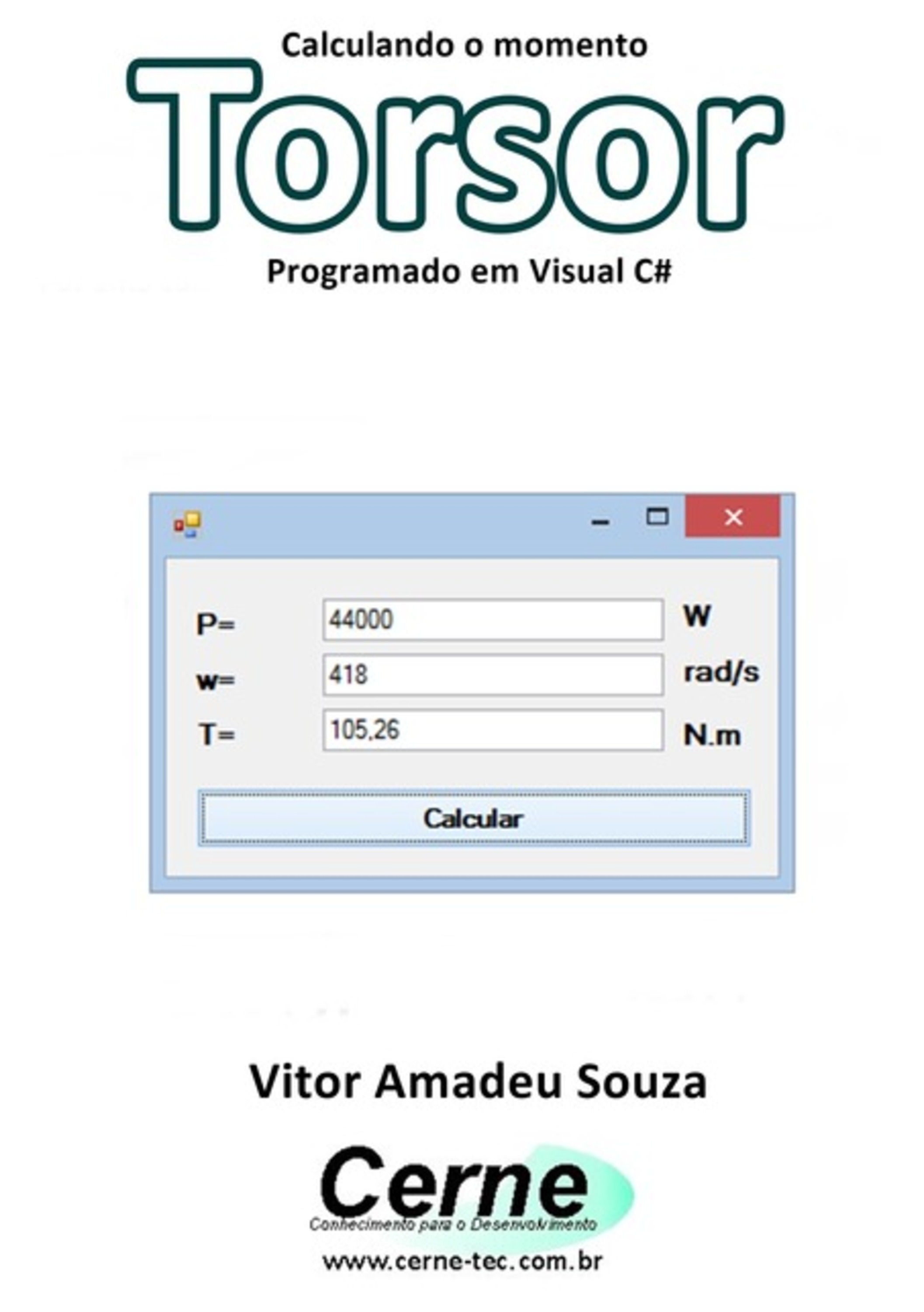 Calculando O Momento Torsor Programado Em Visual C#