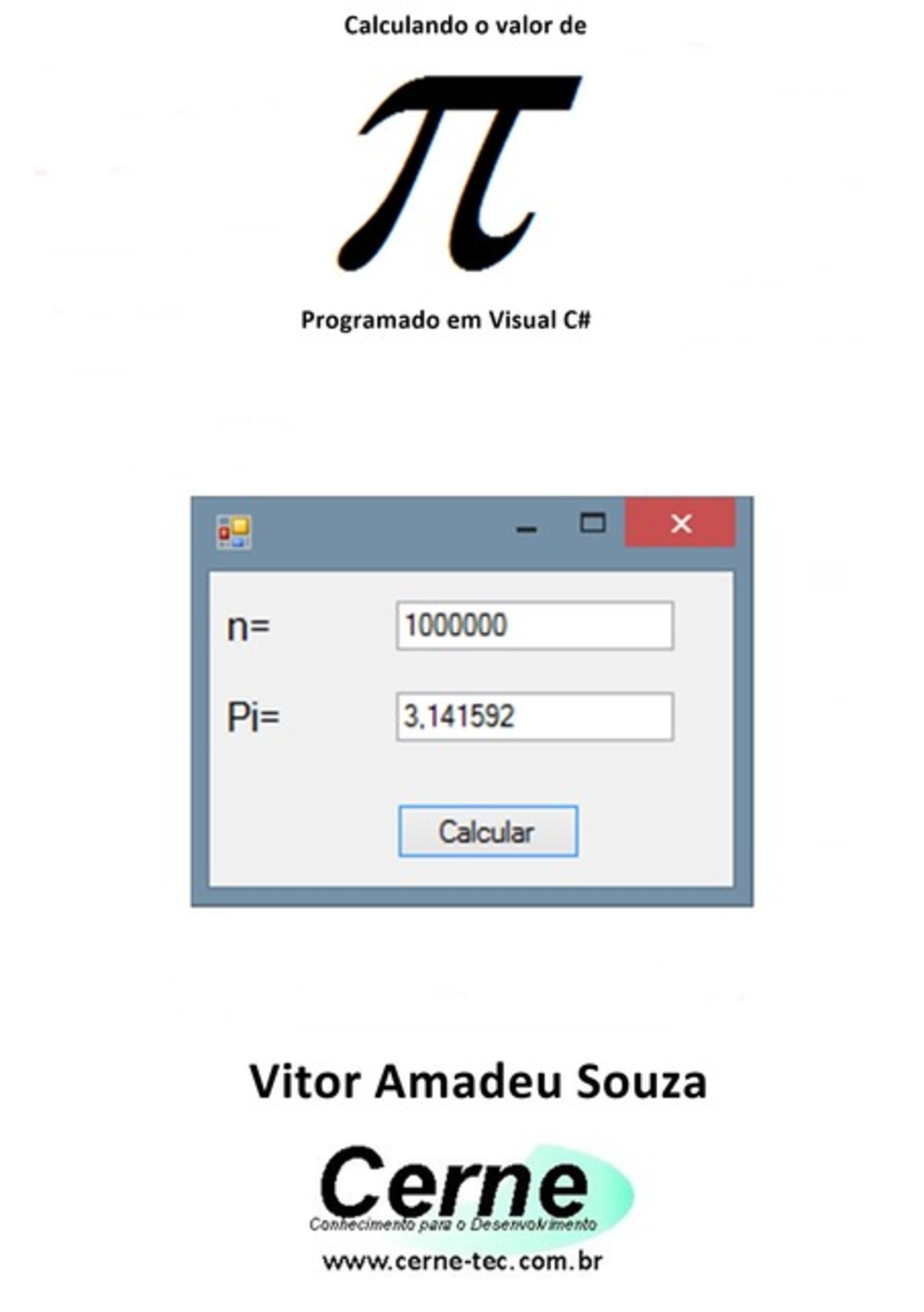 Calculando O Valor De Pi Programado Em Visual C#