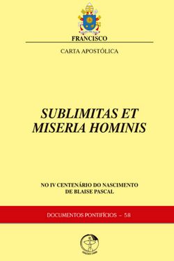 Carta Apostólica Sublimitas et Miseria Hominis: no IV centenário do nascimento de Blaise Pascal