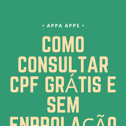 COMO COSULTAR CPF GRÁTIS E SEM ENRROLAÇÃO