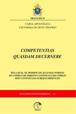 Competentias Quasdam Decernere - Documentos Pontifícios 51 - Digital