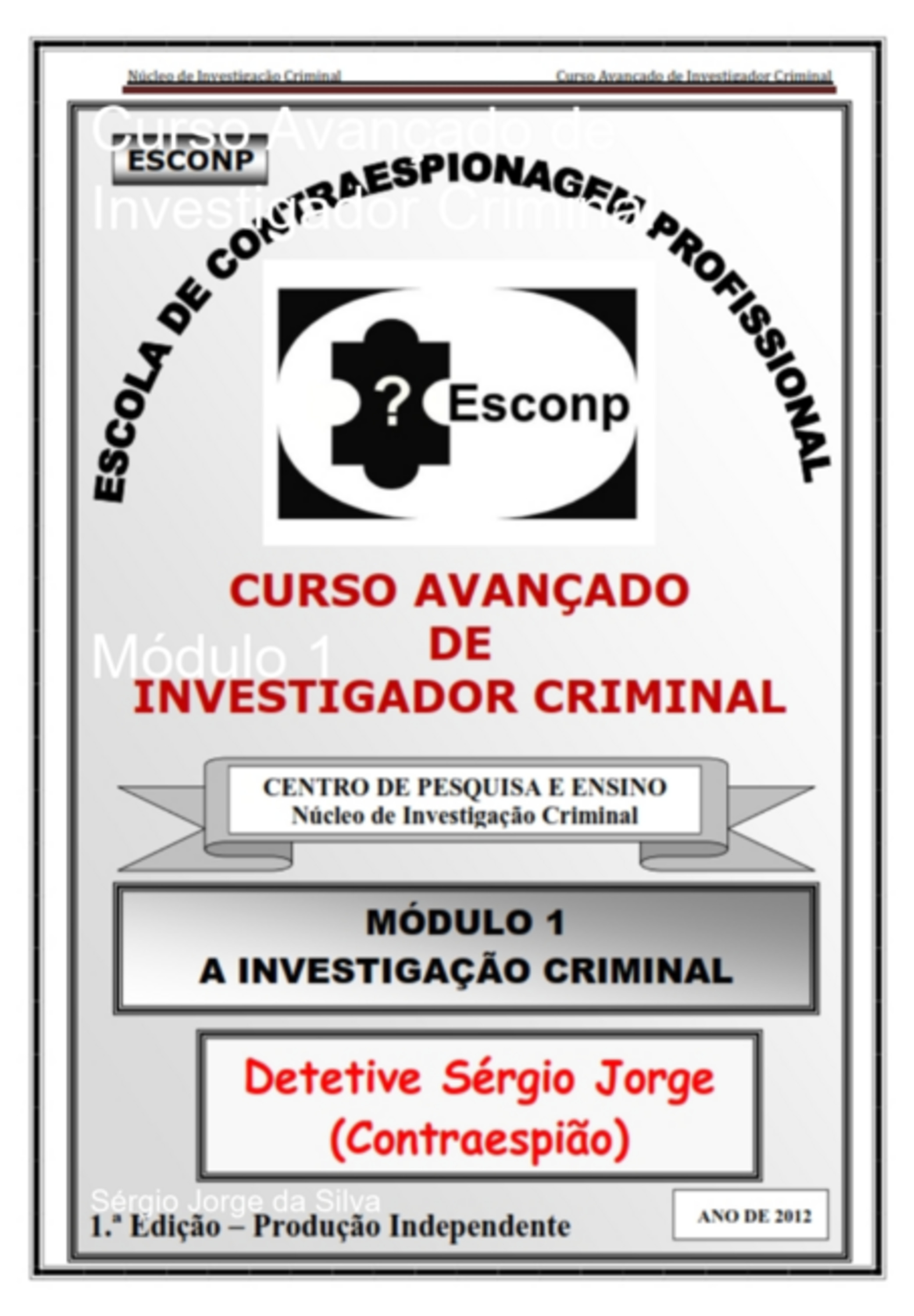 Curso Avançado De Investigador Criminal