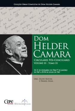 Dom Helder Camara Circulares Pós-Conciliares Volume III - Tomo III