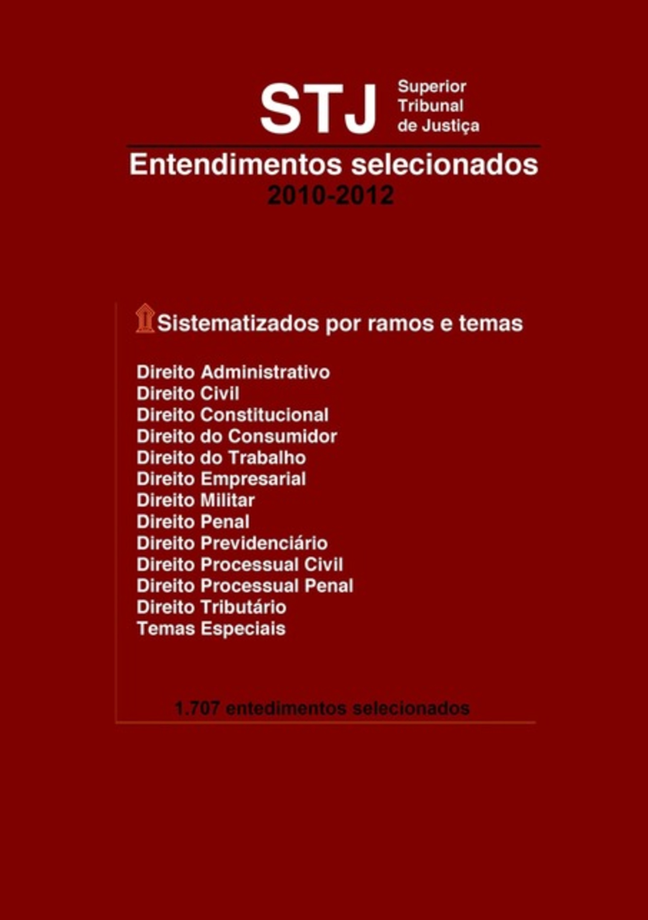 Entendimentos Selecionados Do Stj - 2010/2012