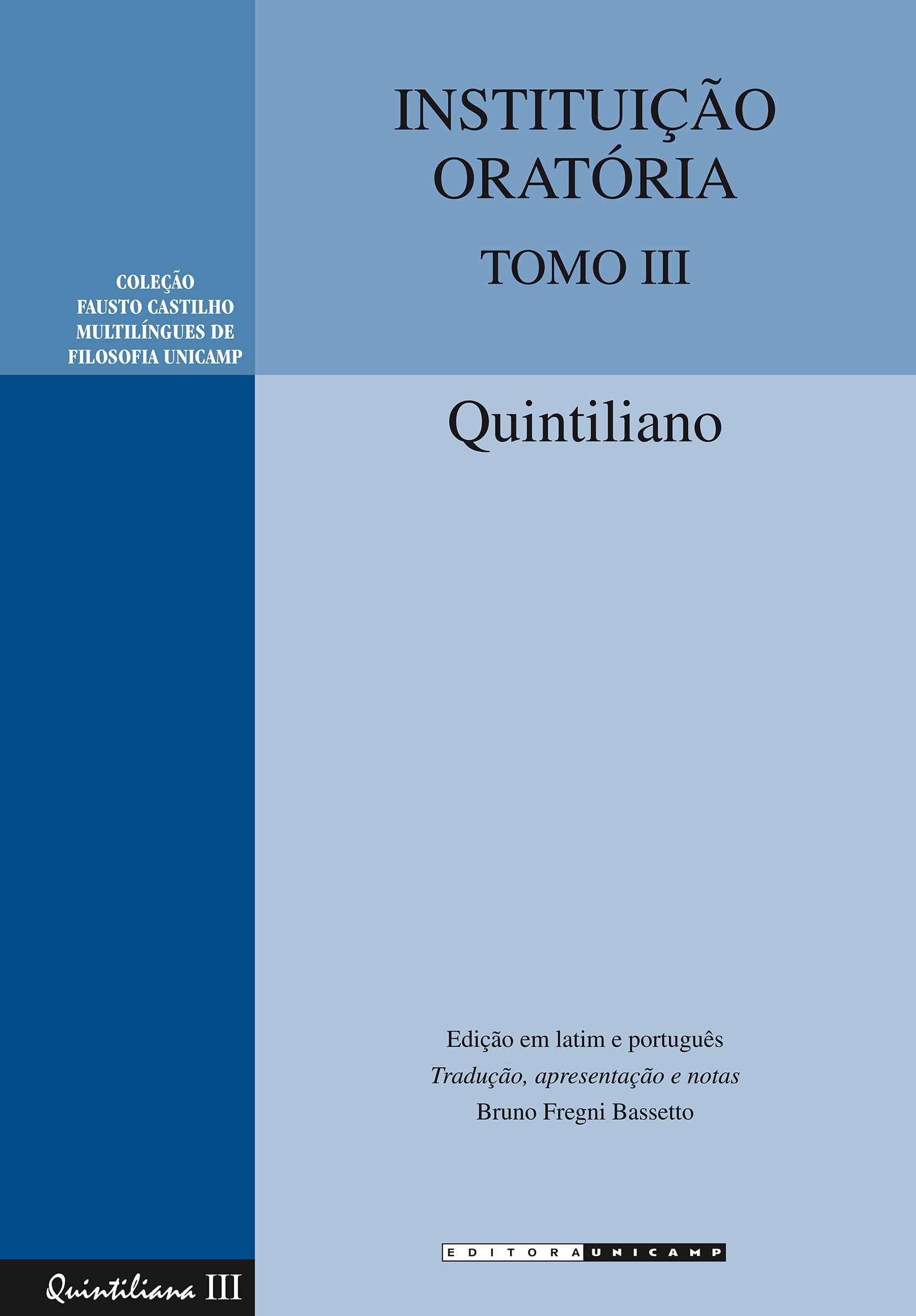INSTITUIÇÃO ORATÓRIA - TOMO III