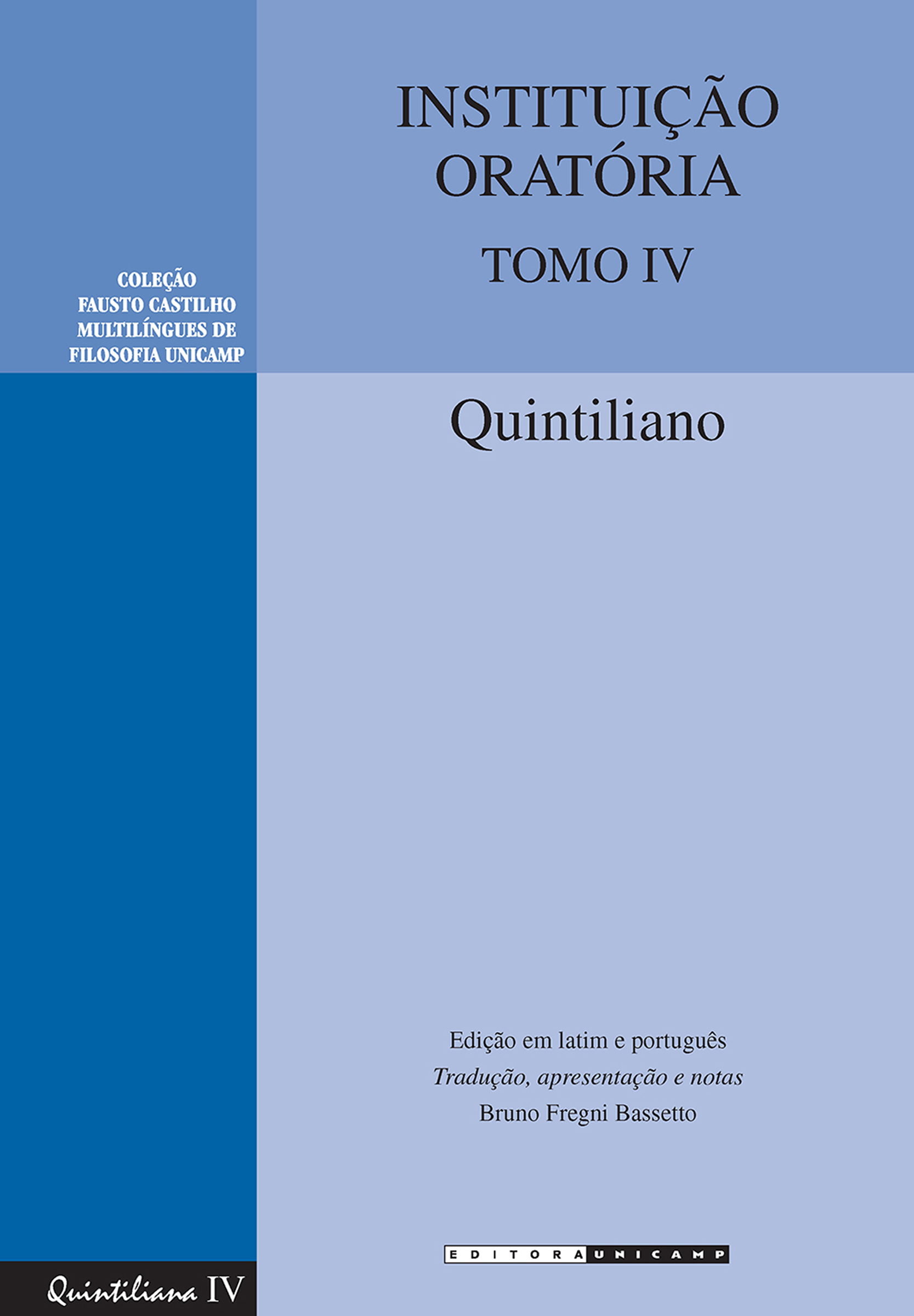 INSTITUIÇÃO ORATÓRIA - TOMO IV
