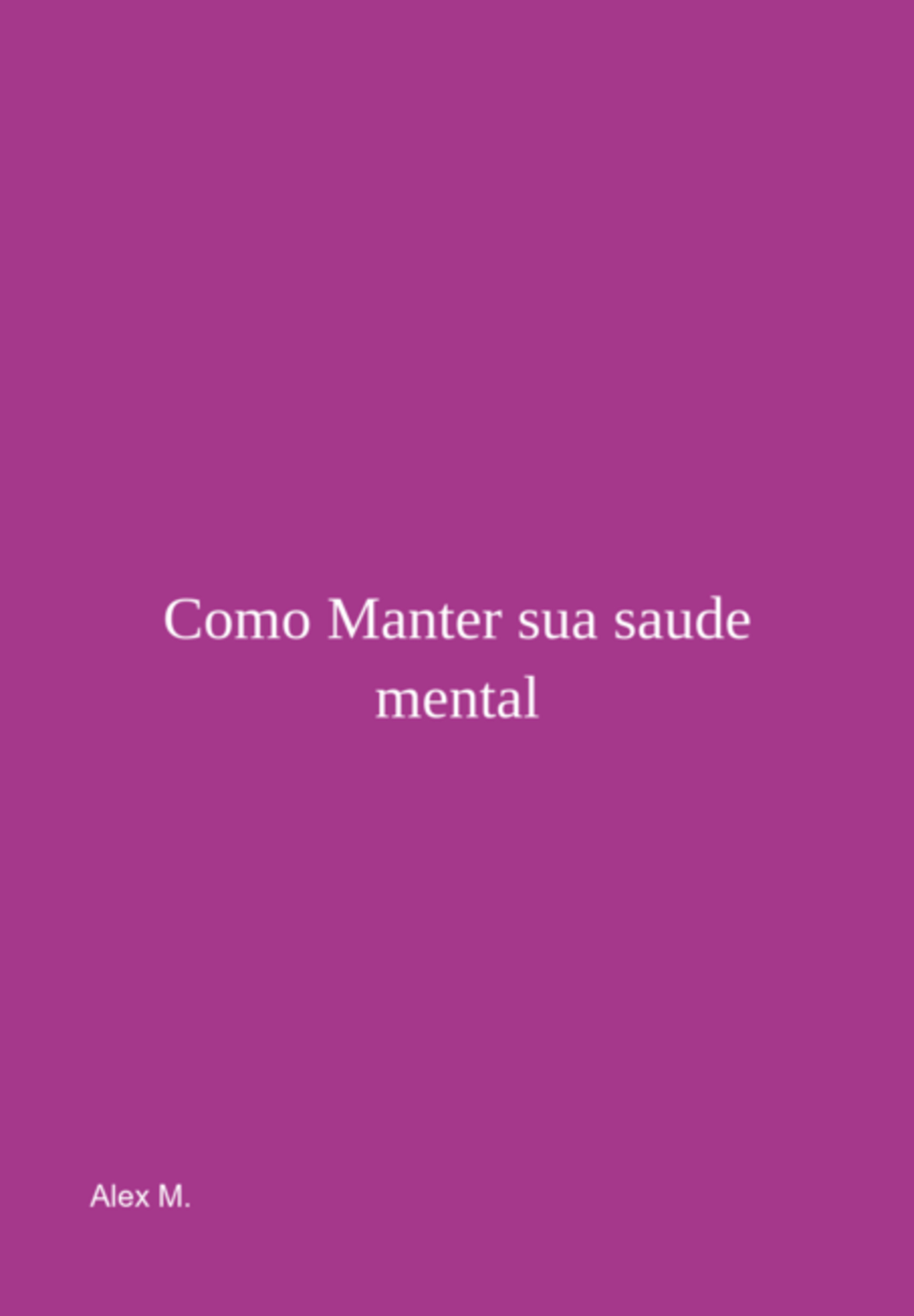 Manter A Saude Mental