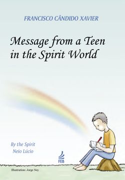 Message from a teen in the spirit world